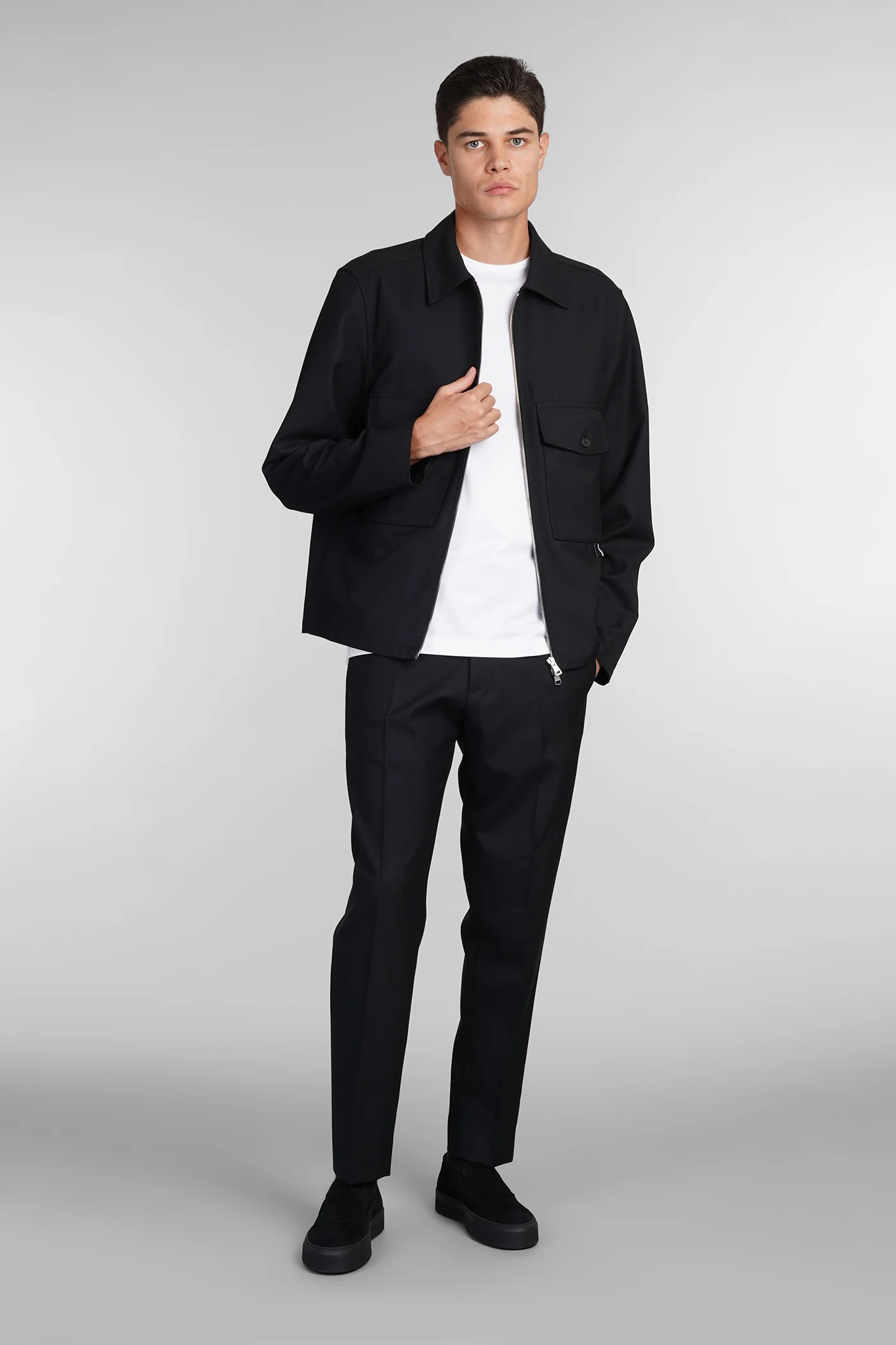 S130 Casual jacket in black wool - Image 2
