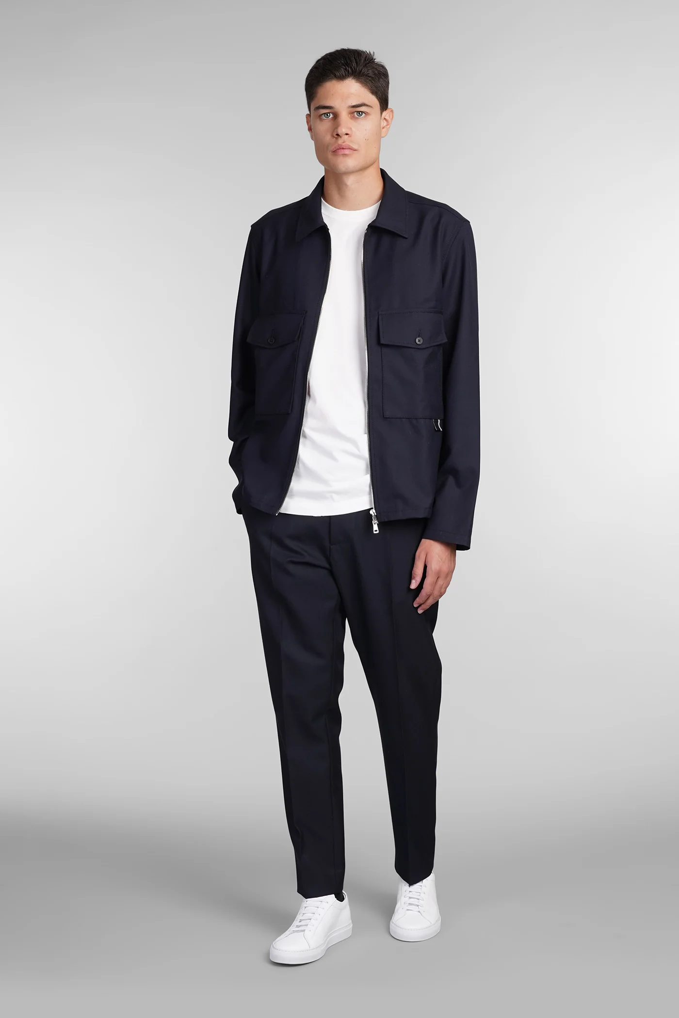 S130 Casual jacket in blue wool - Image 2