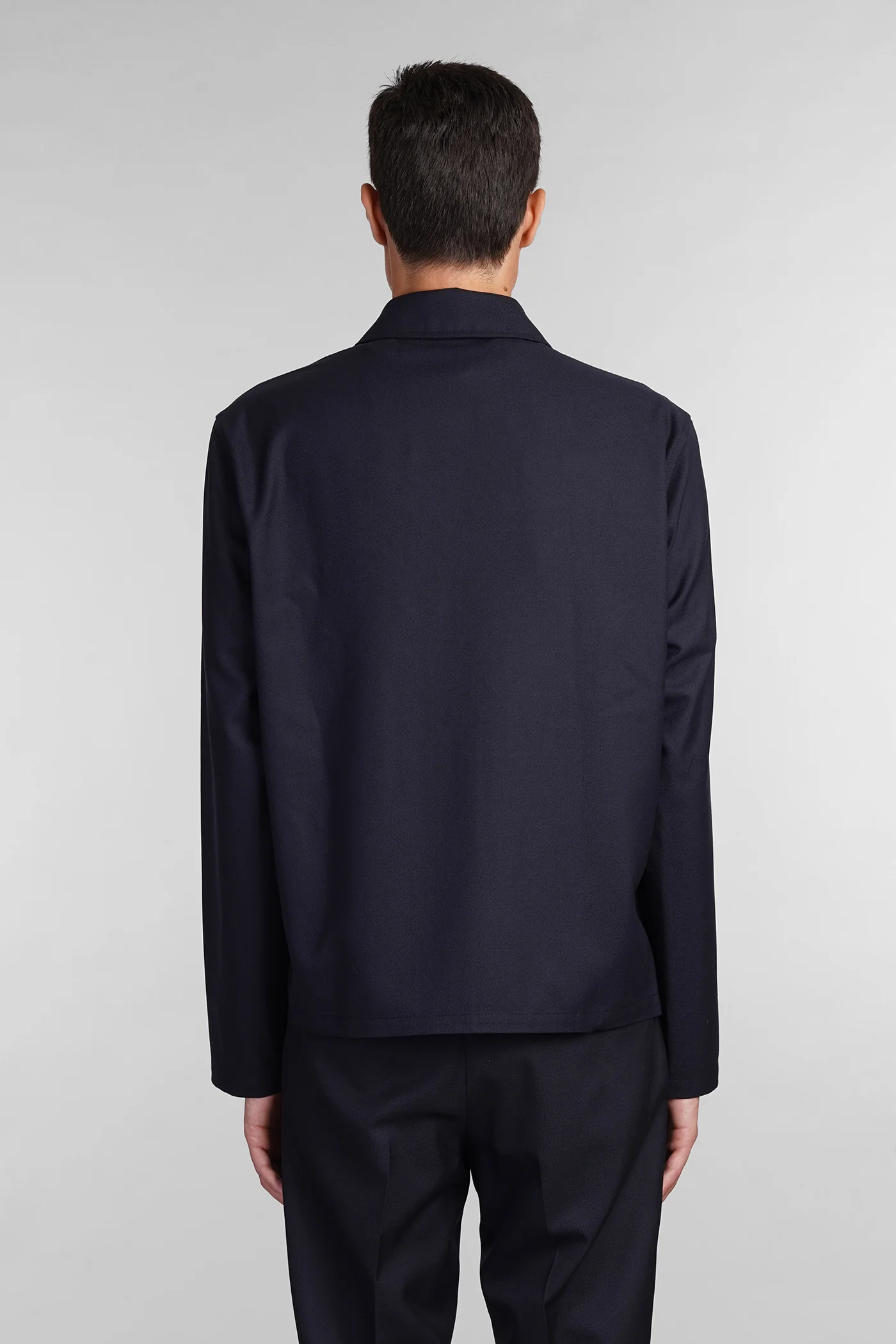 S130 Casual jacket in blue wool - Image 3