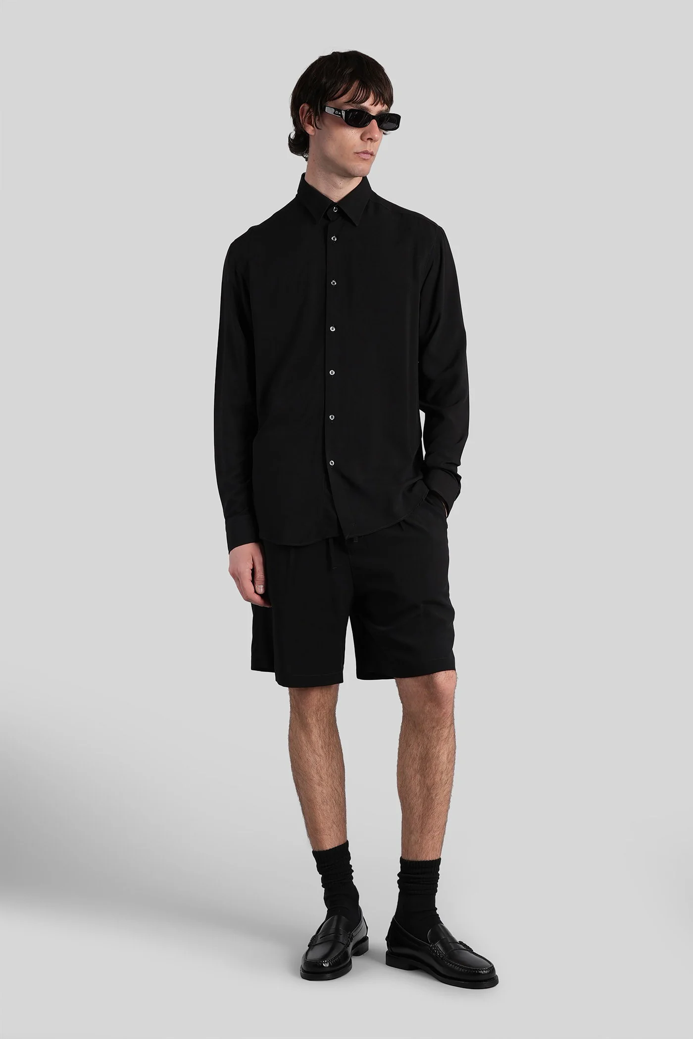 Shirt s150 Shirt in black viscose - Image 2