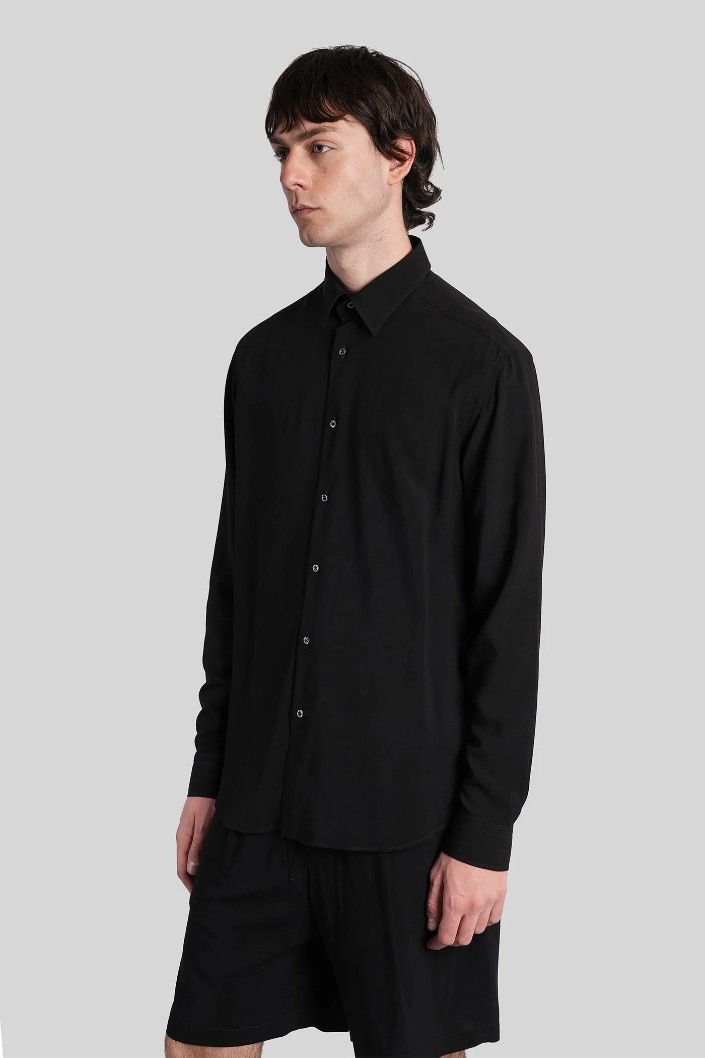 Shirt s150 Shirt in black viscose - Image 4