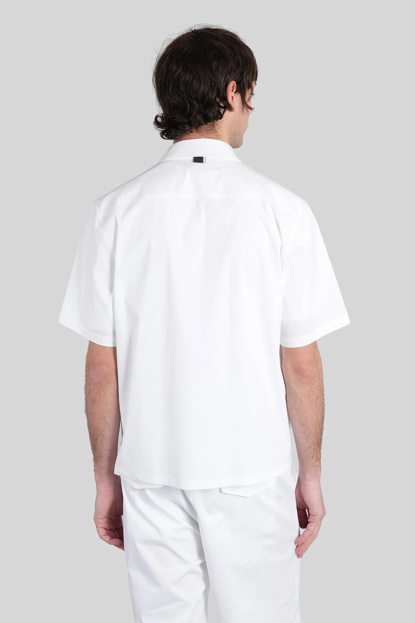 Shirt zip s162 Shirt in white cotton - Image 3