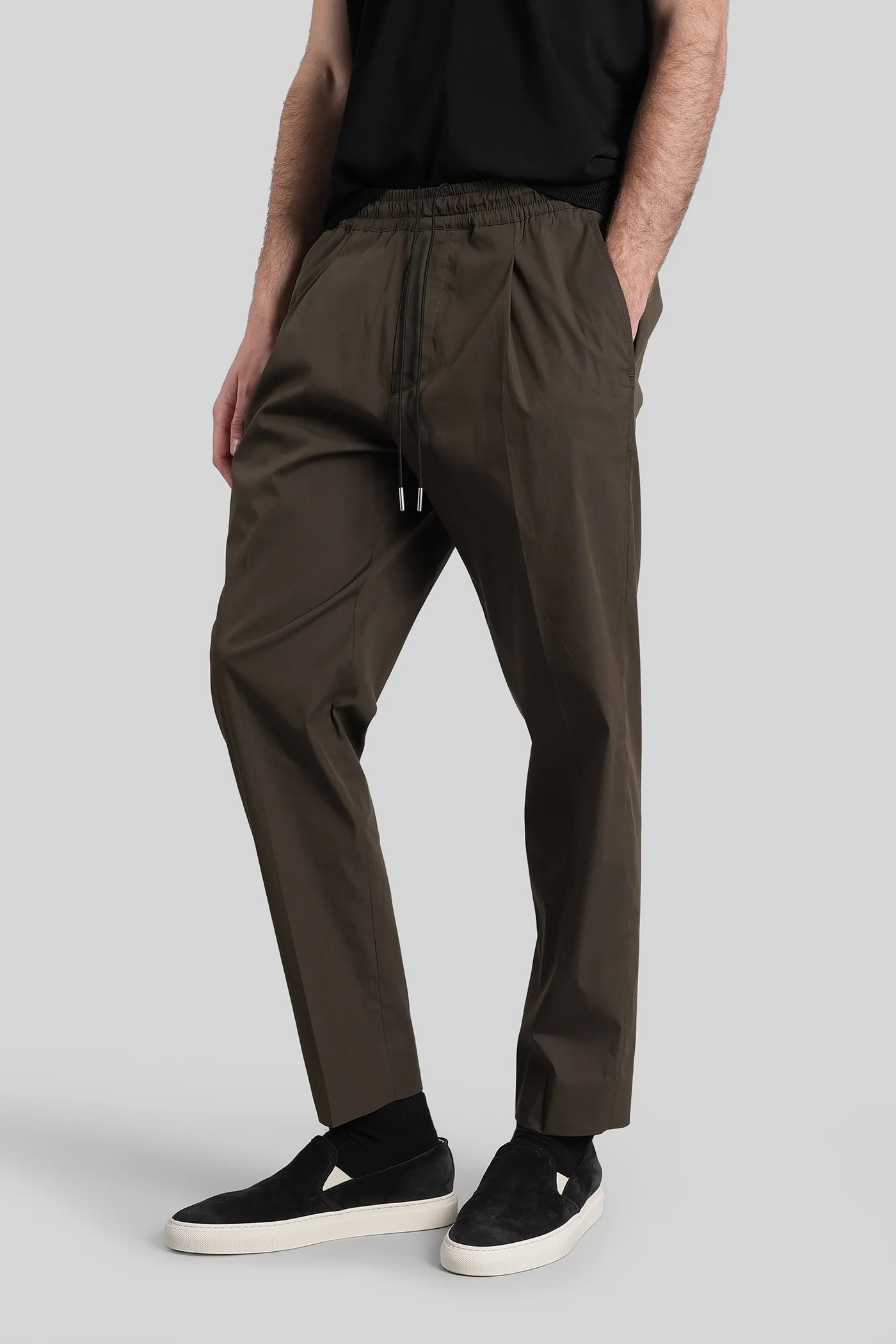 Tokyo Pants in green cotton - Image 4