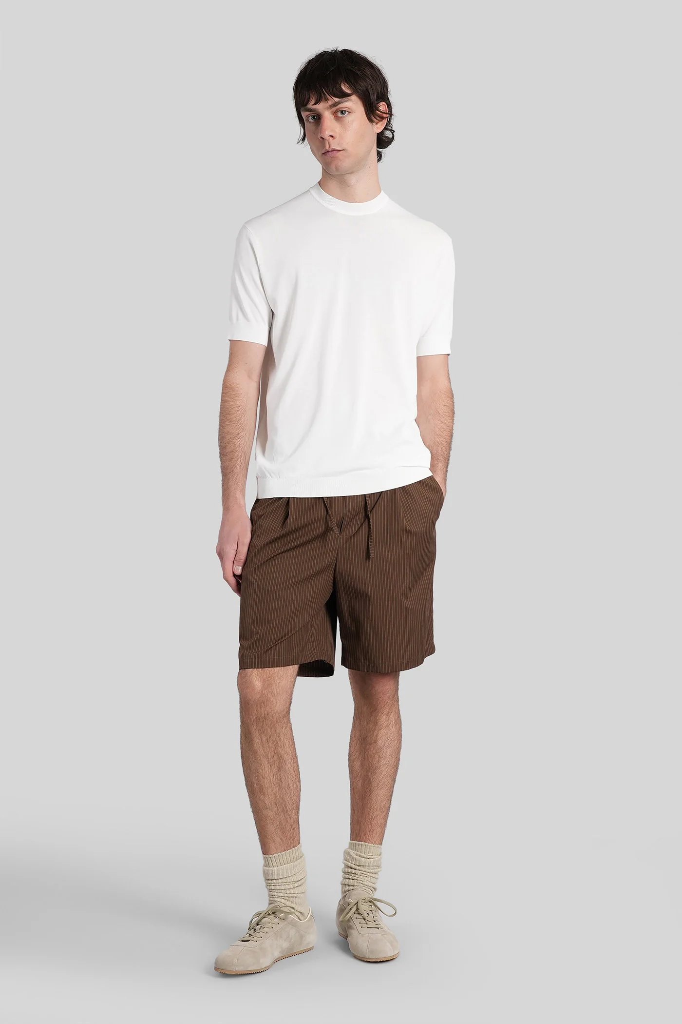 Tokyo Shorts in brown cotton - Image 2