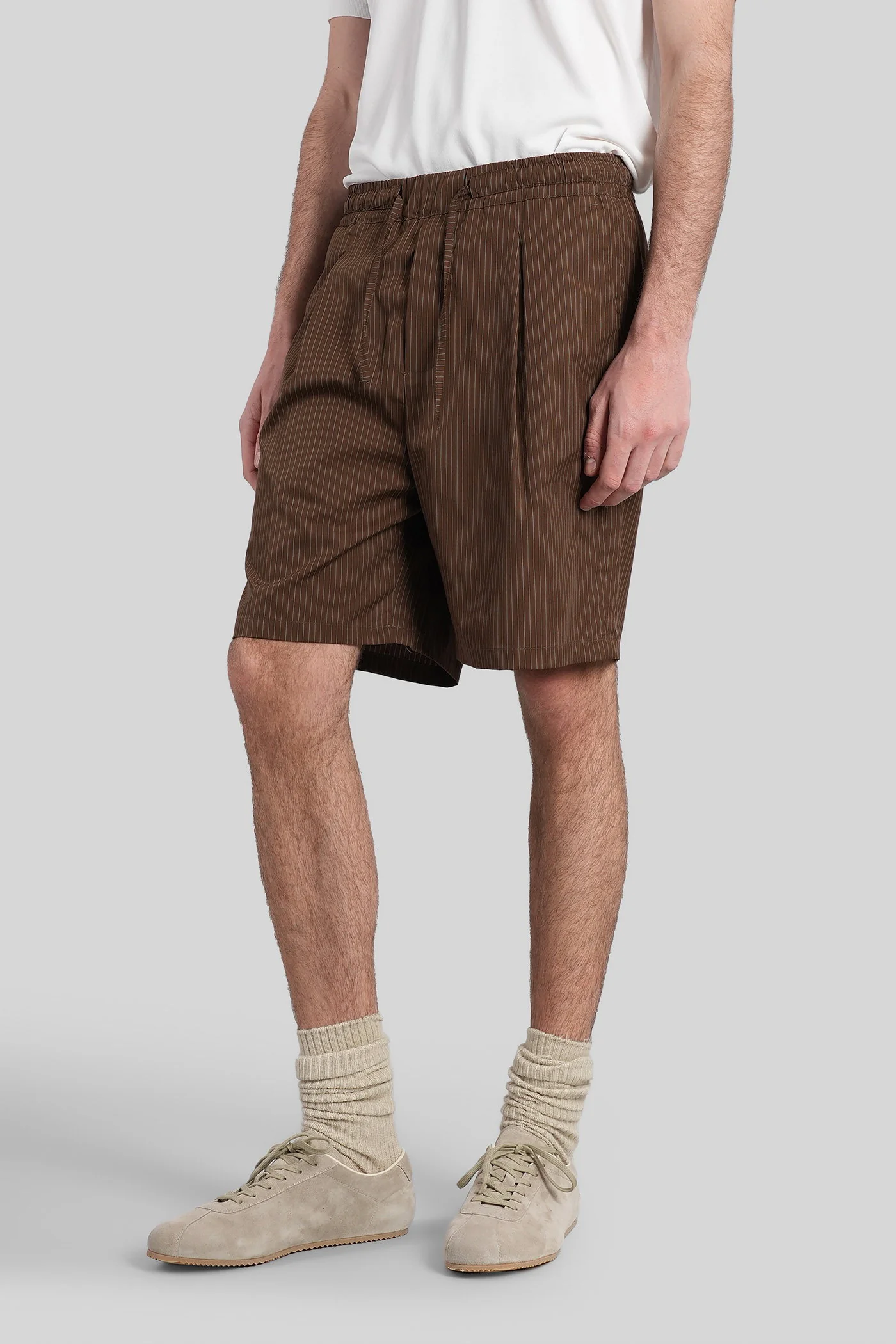 Tokyo Shorts in brown cotton - Image 4