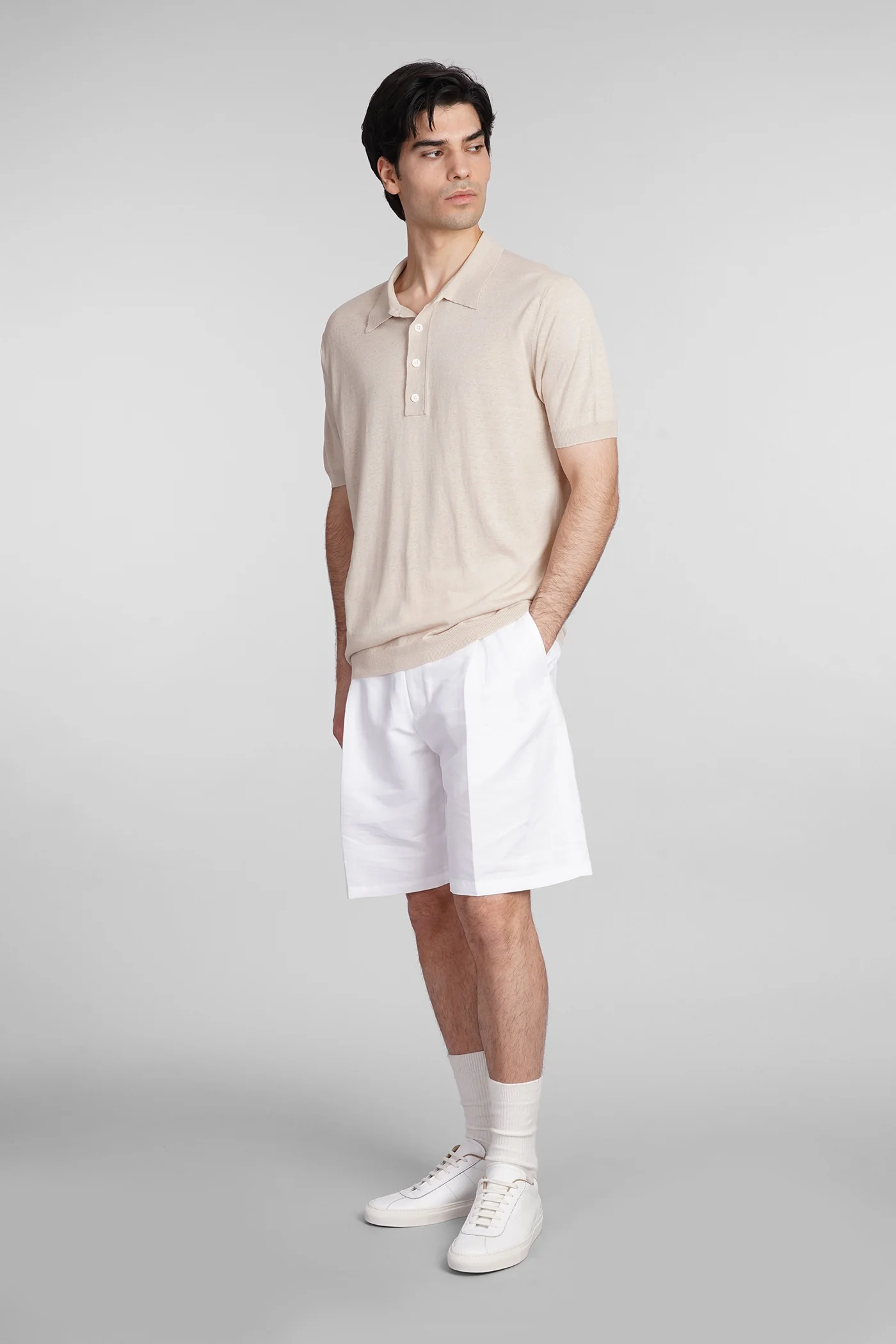 Tokyo Shorts in white linen - Image 2