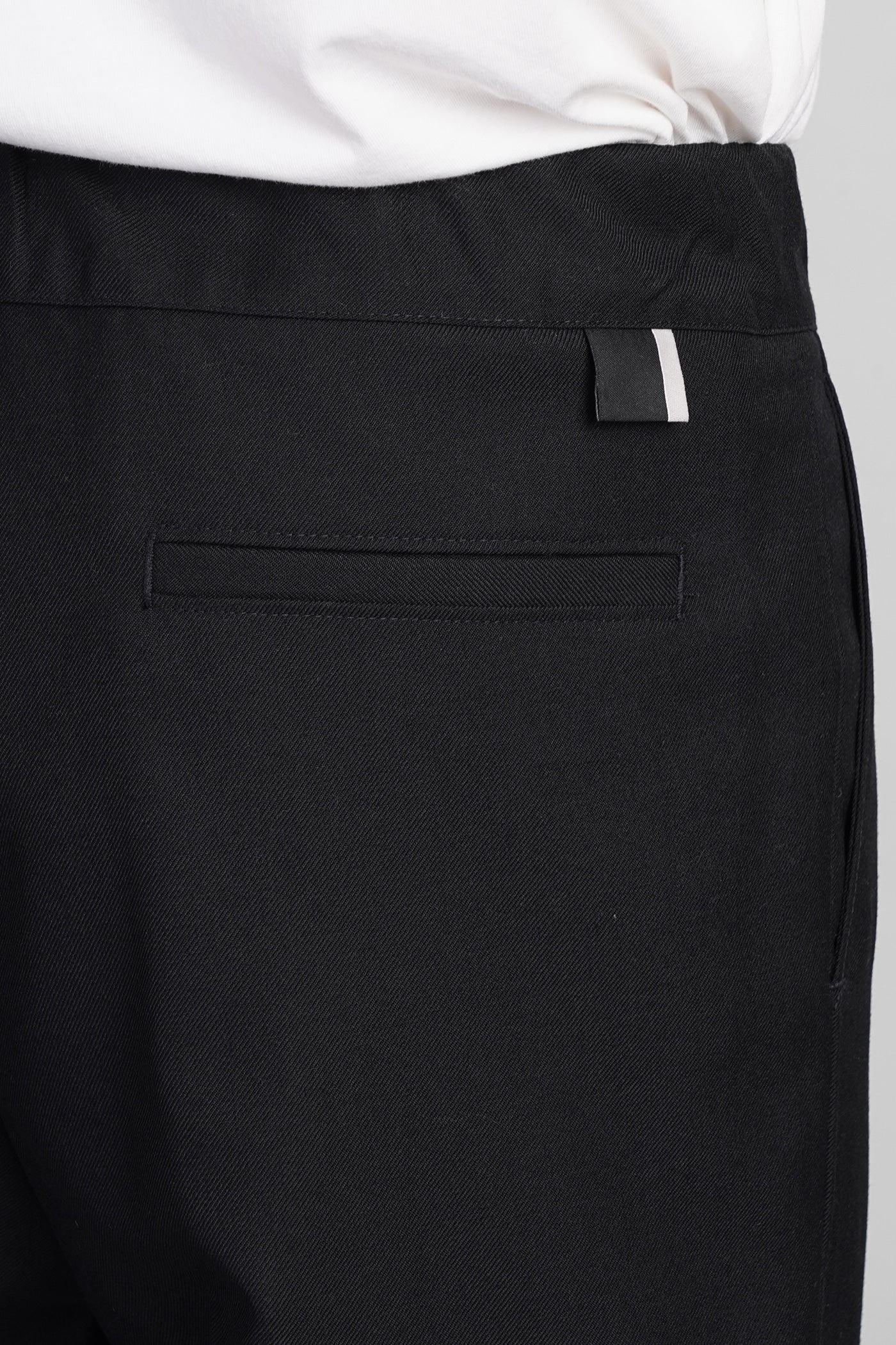 Tokyo zip Pants in black wool - Image 5