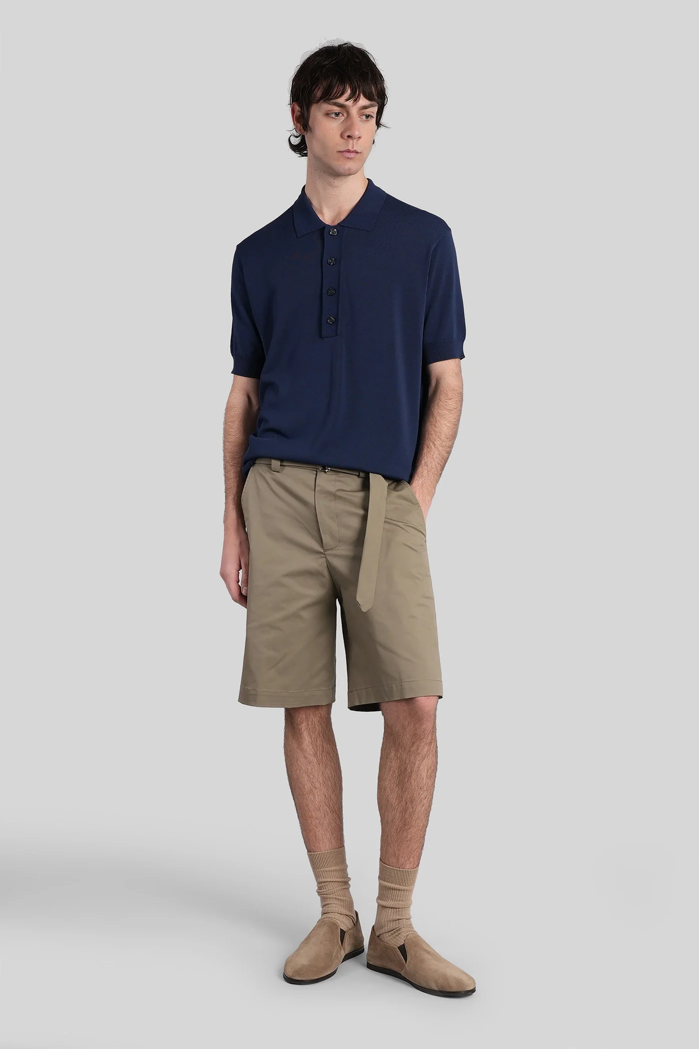 Virgil Shorts in taupe cotton - Image 2