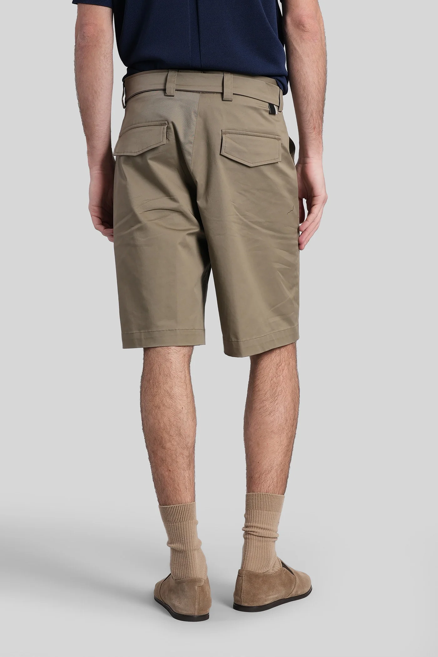 Virgil Shorts in taupe cotton - Image 3