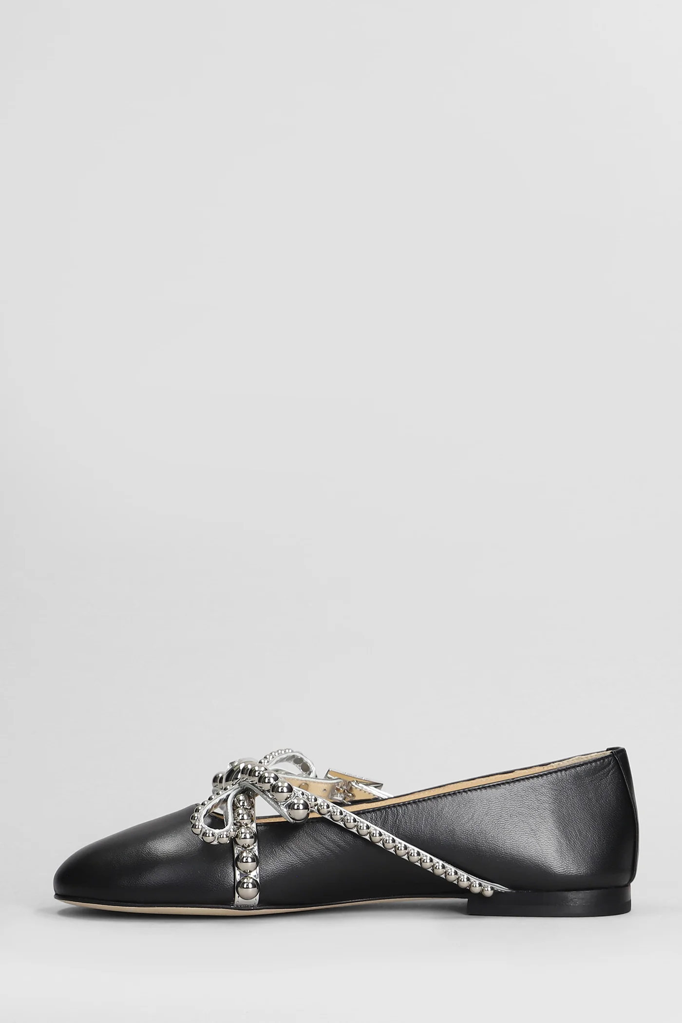 Ballet flats in black leather - Image 3