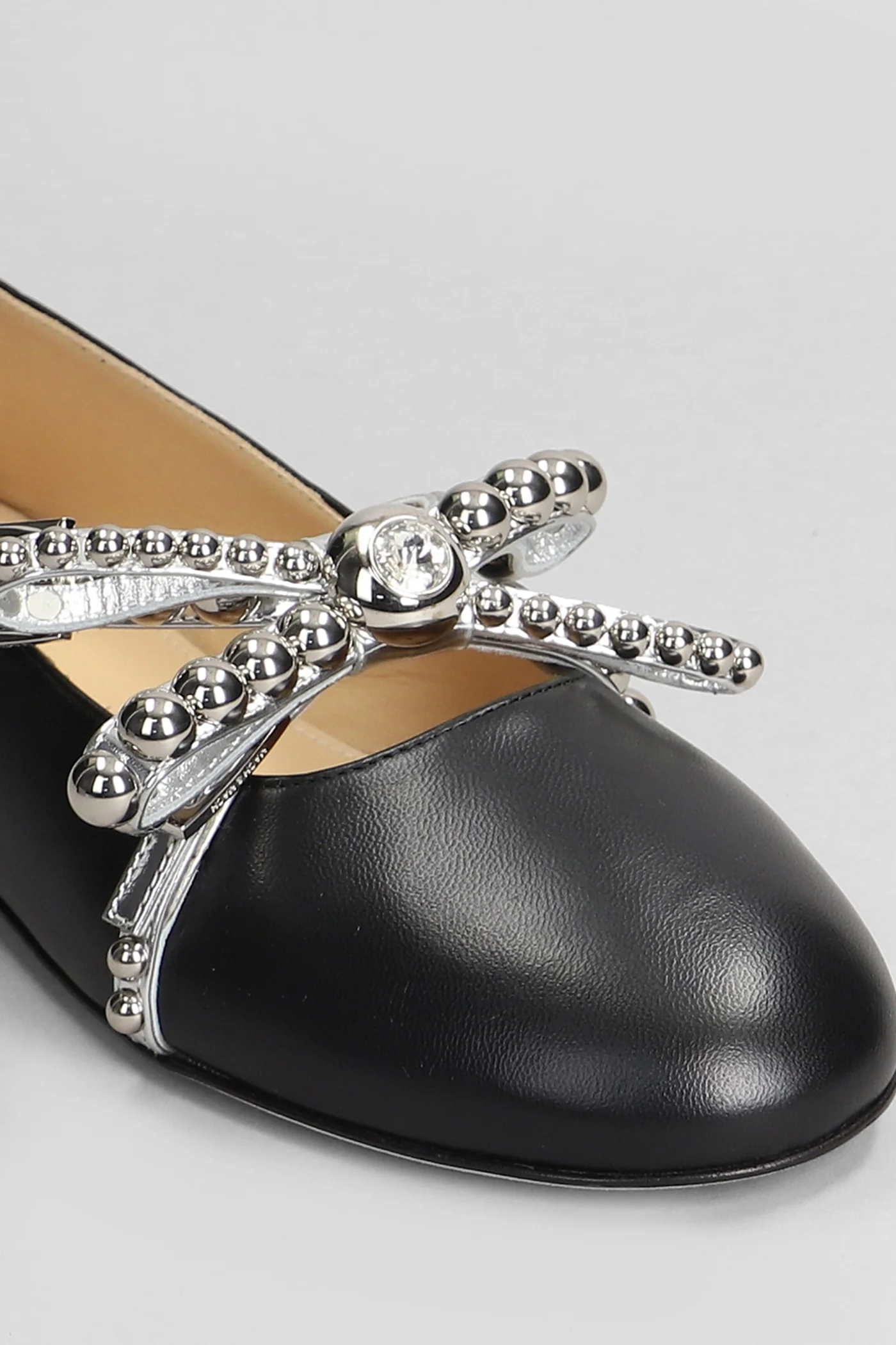 Ballet flats in black leather - Image 5