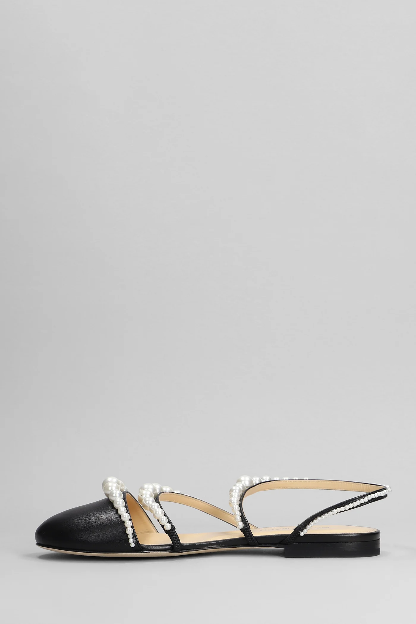 Ballet flats in black leather - Image 3