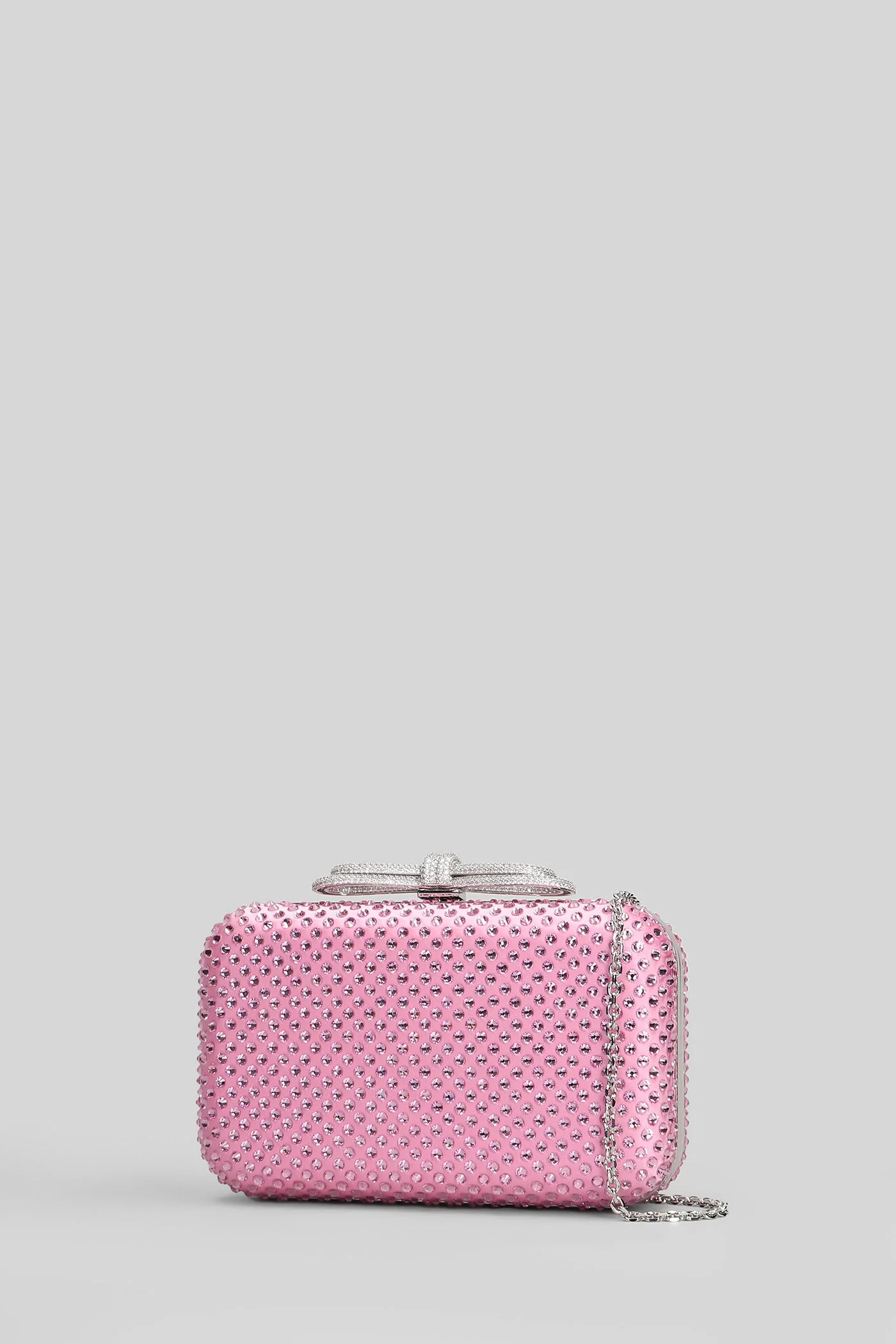 Clutch in rose-pink satin - Image 2