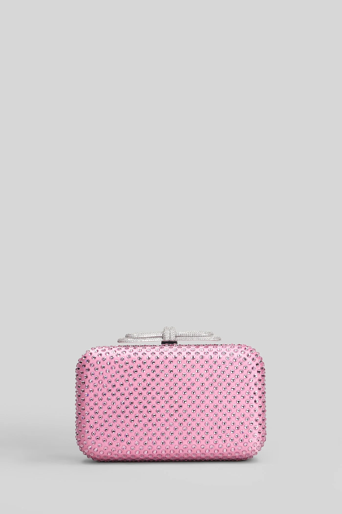 Clutch in rose-pink satin - Image 3