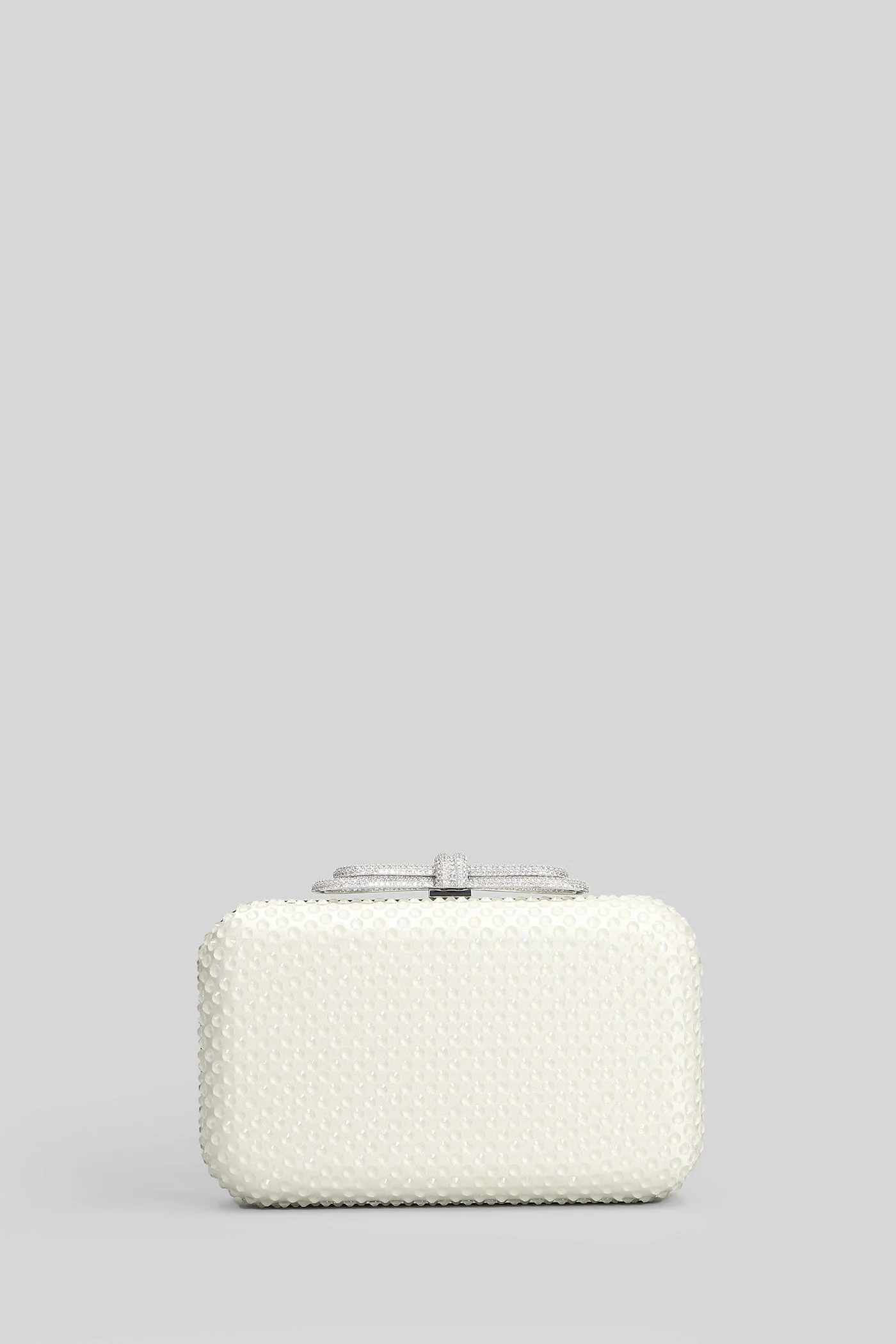 Clutch in white satin - Image 3