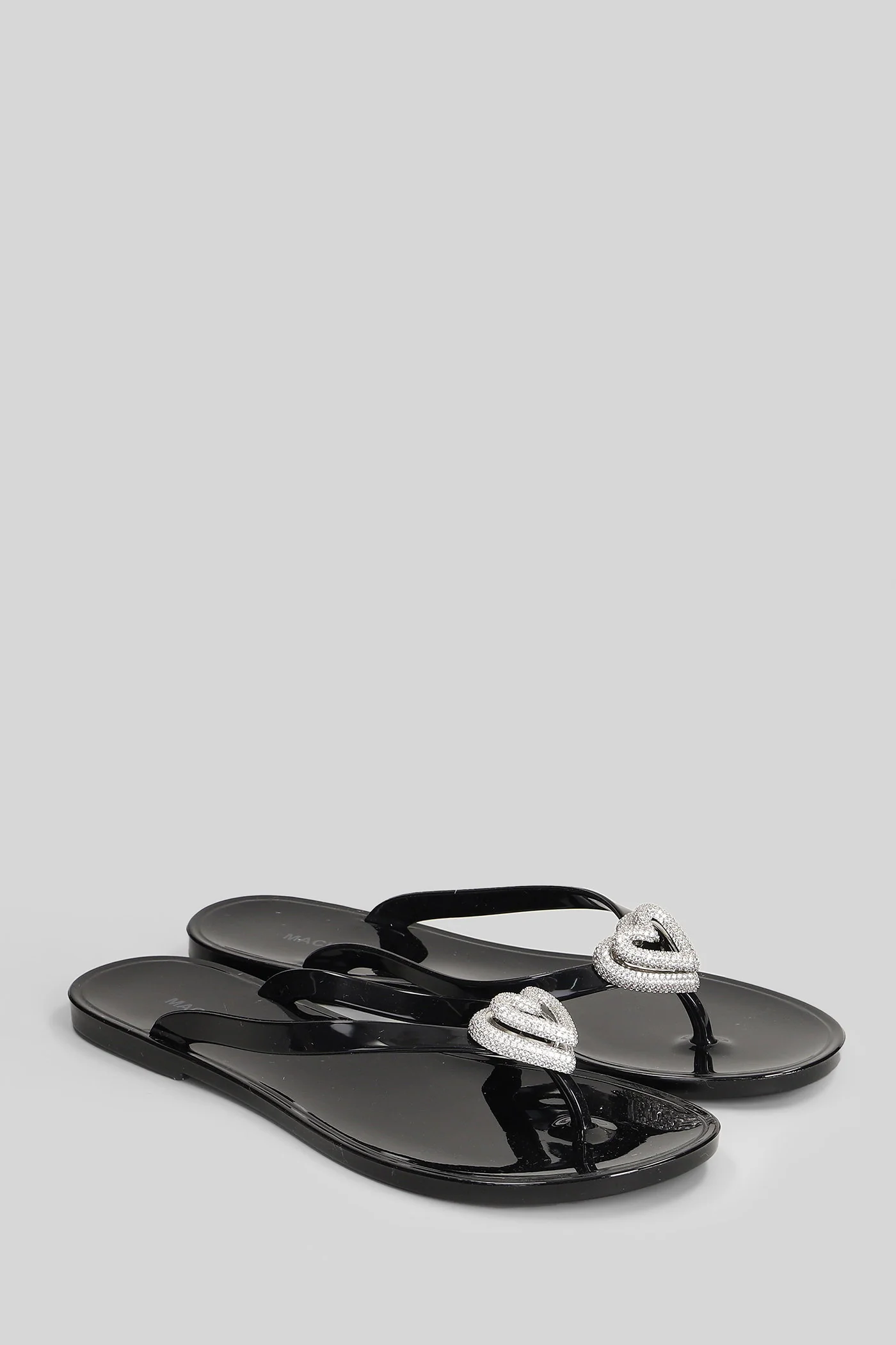 Flat sandal-slipper in black PVC - Image 2