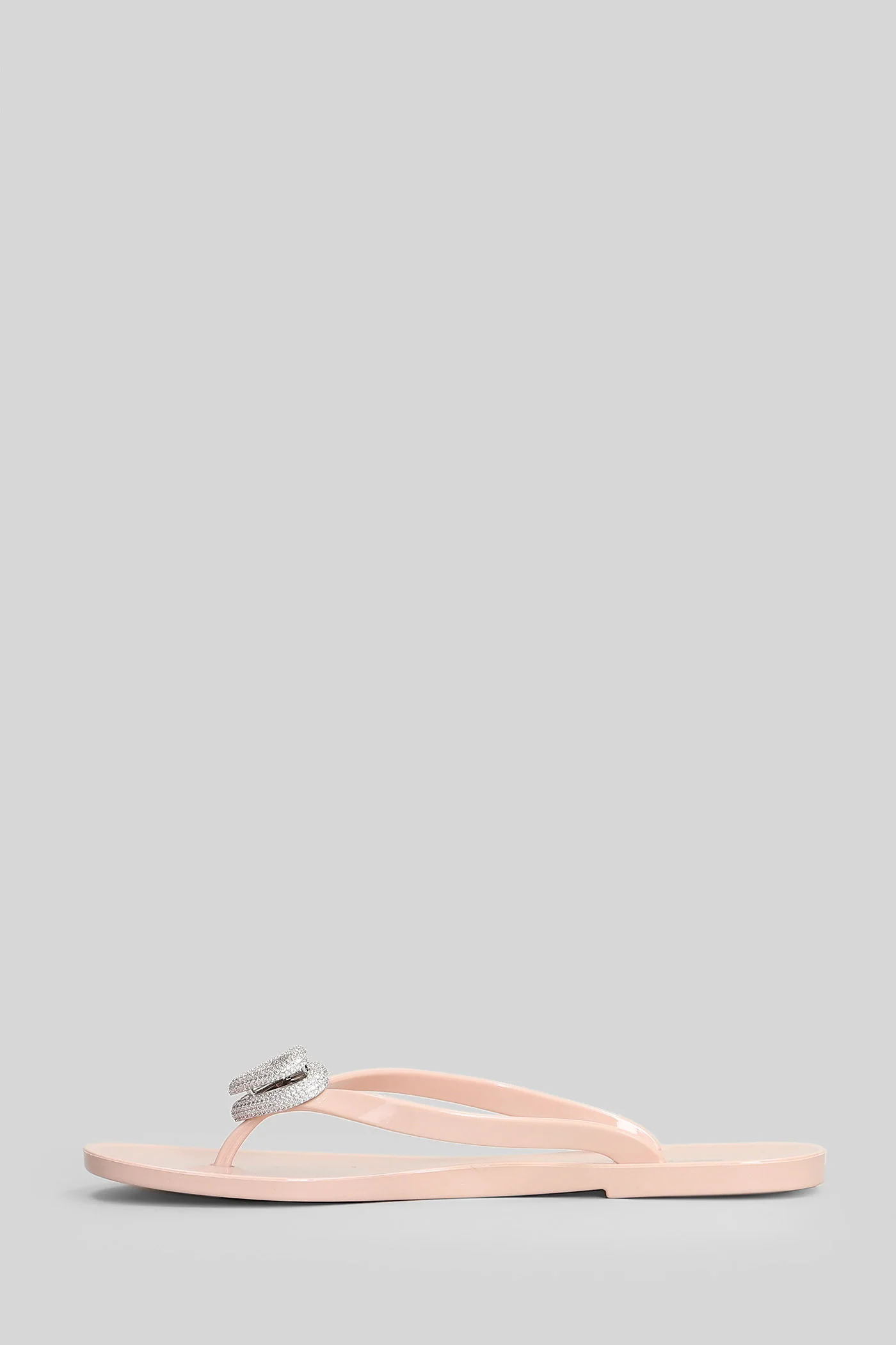 Flat sandal-slipper in rose-pink PVC - Image 3