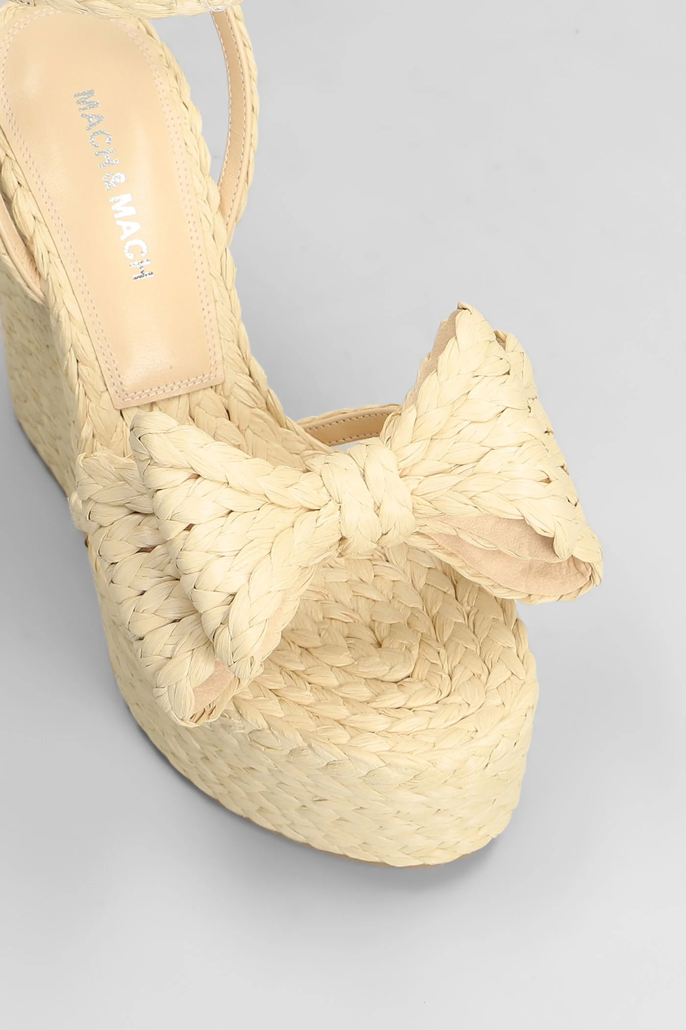Le cadeau Sandals in beige raffia - Image 5