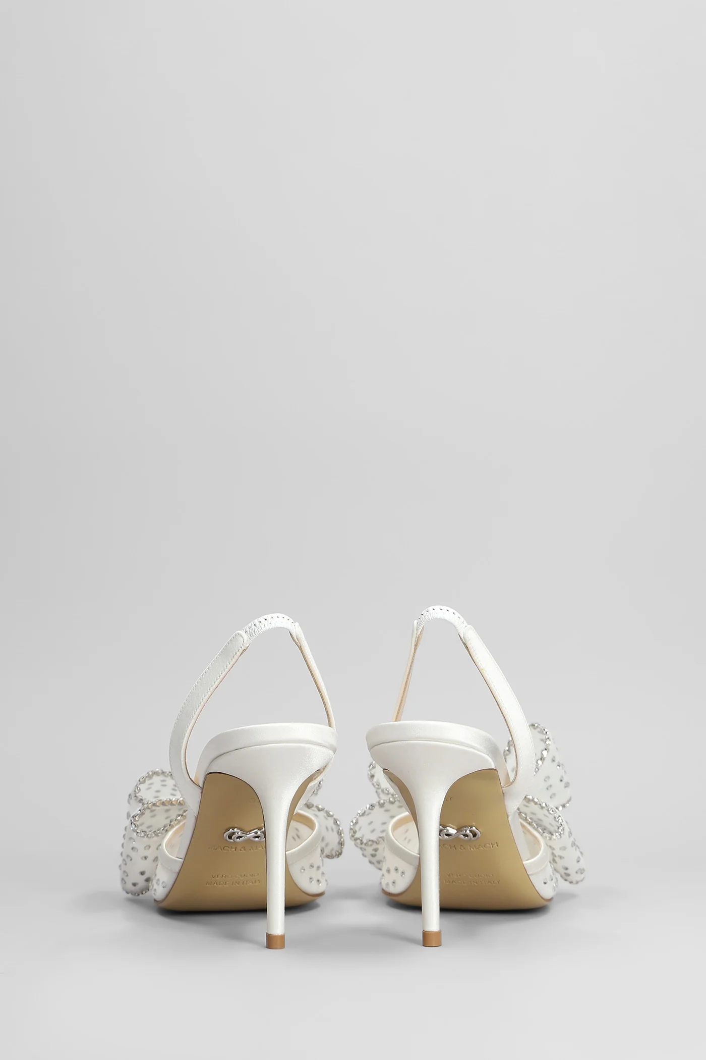 Pumps in white fabric - Image 4