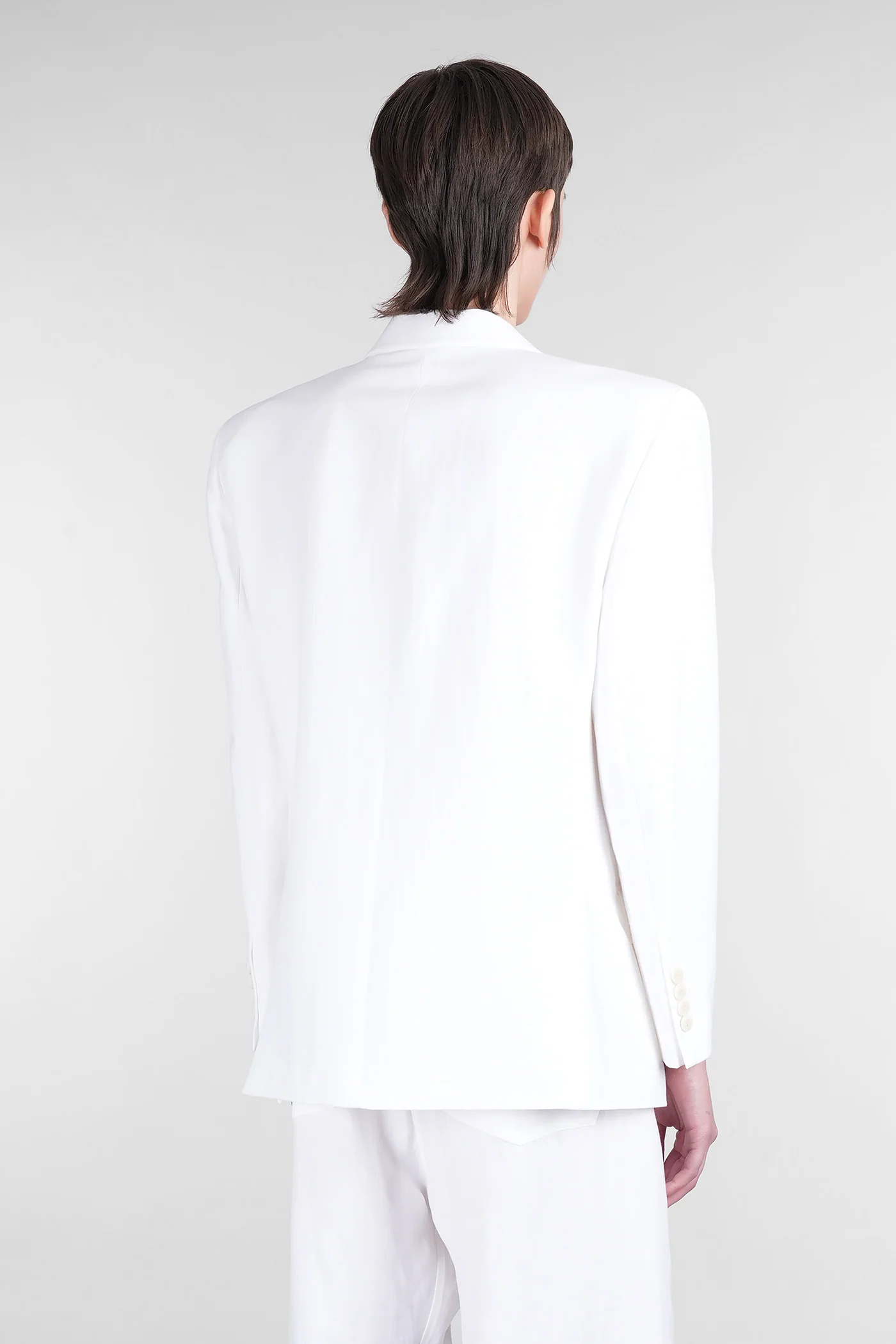 Blazer 01 Blazer in white viscose - Image 3