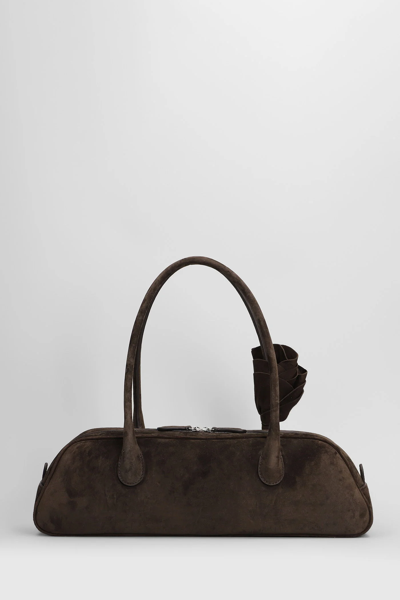 Brigitte Hand bag in brown suede - Image 5