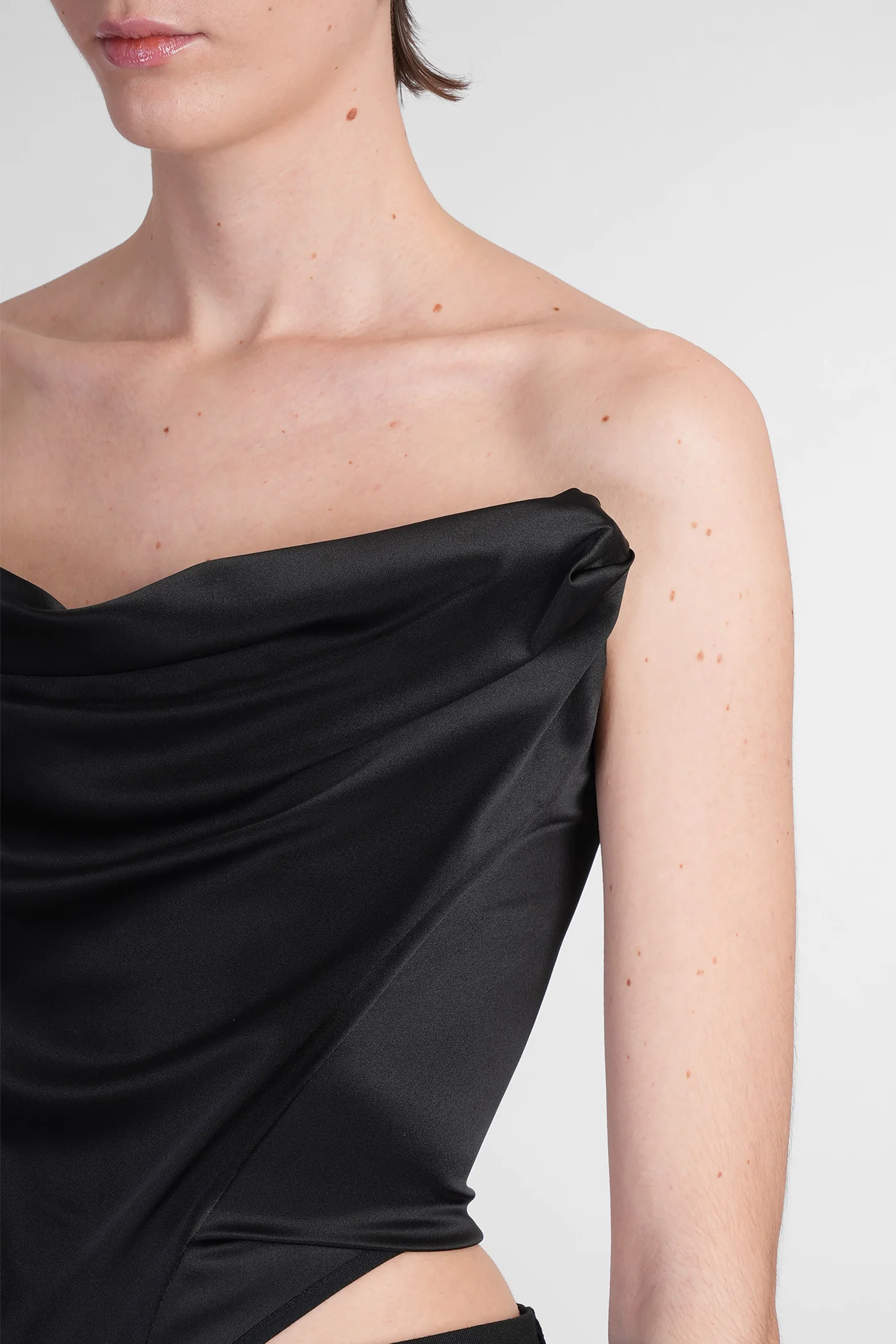 Corset 01 Topwear in black silk - Image 5
