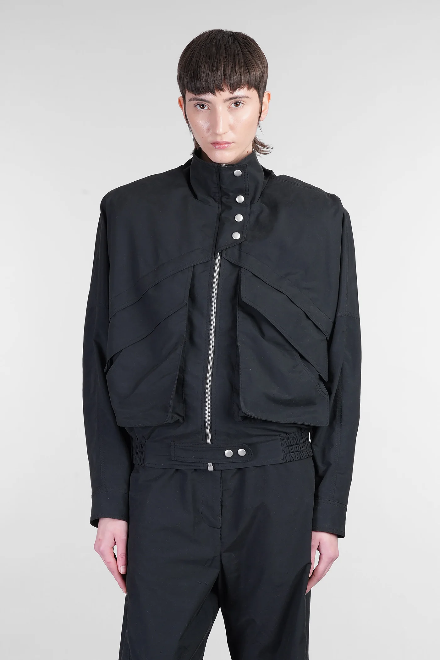 Jacket 03 Casual jacket in black cotton