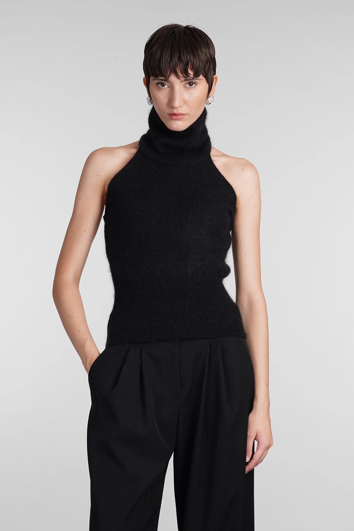 Knitwear in black wool