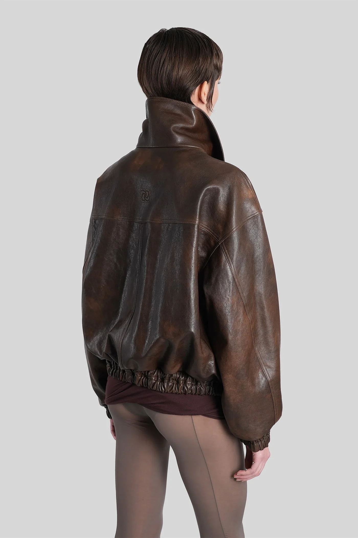 Leather 16 Leather jacket in brown leather - Image 3