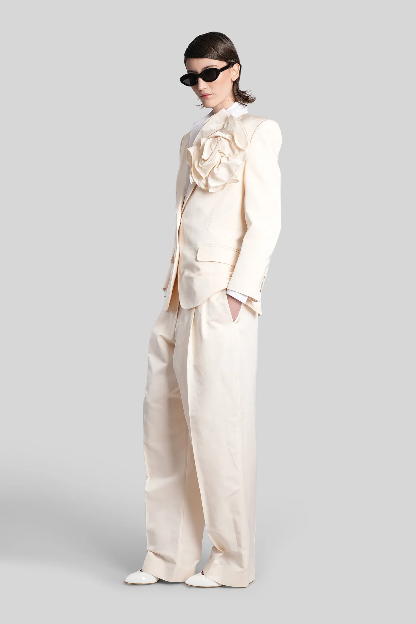 Pants 02 Pants in beige cotton - Image 2
