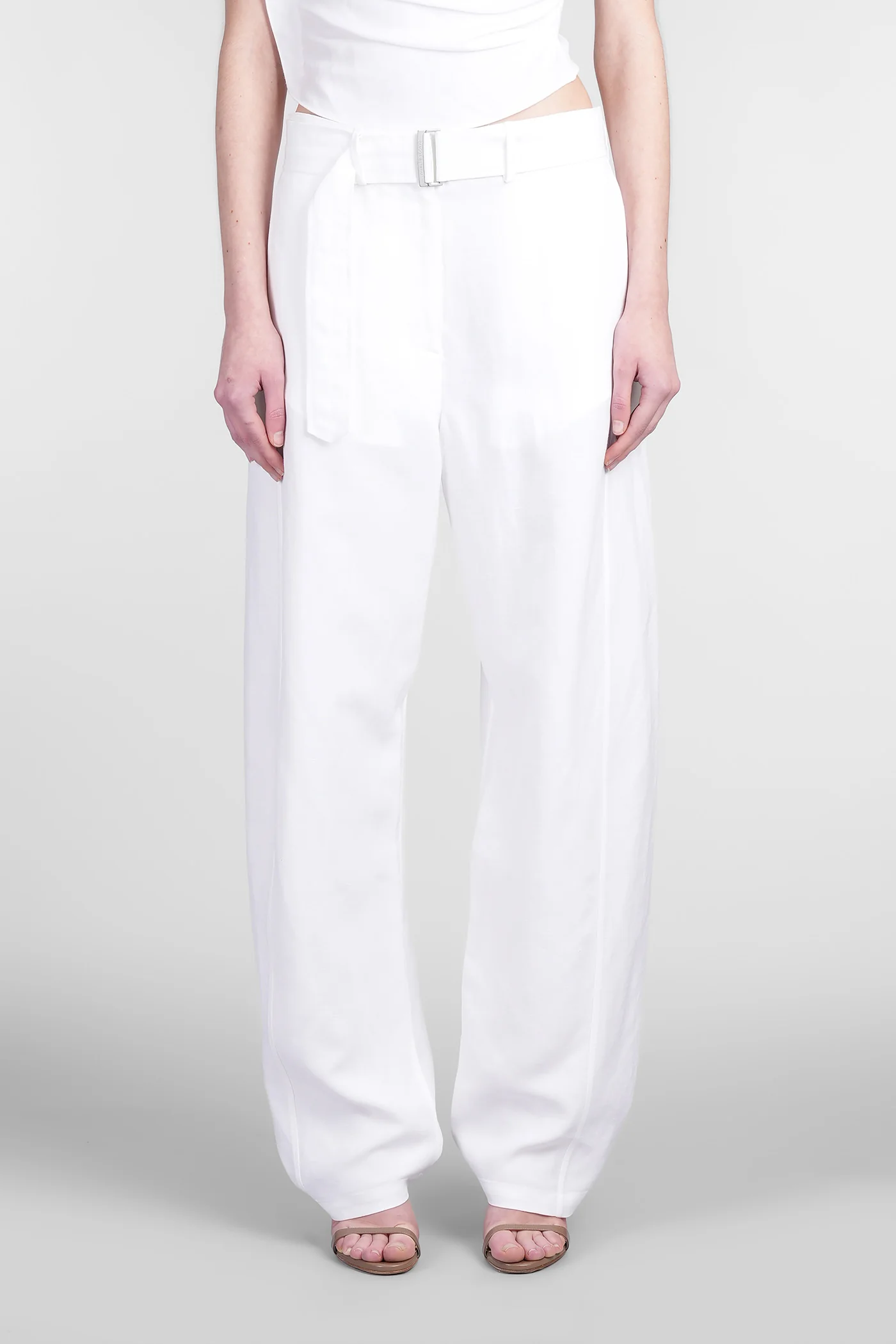 Pants 02 Pants in white viscose