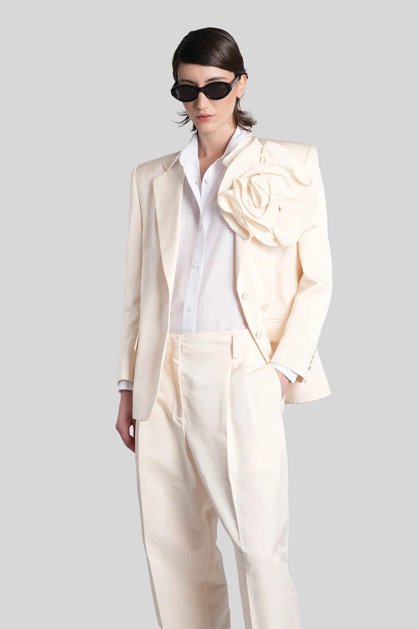 Shirt 03 Shirt in white cotton - Image 2