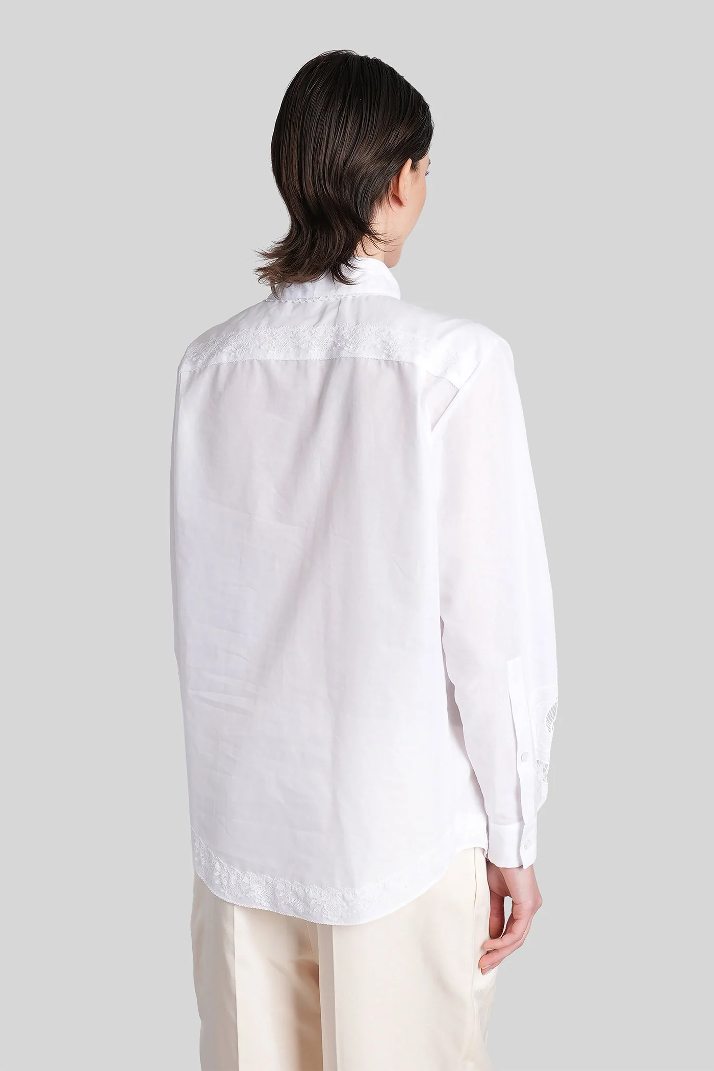Shirt 03 Shirt in white cotton - Image 3