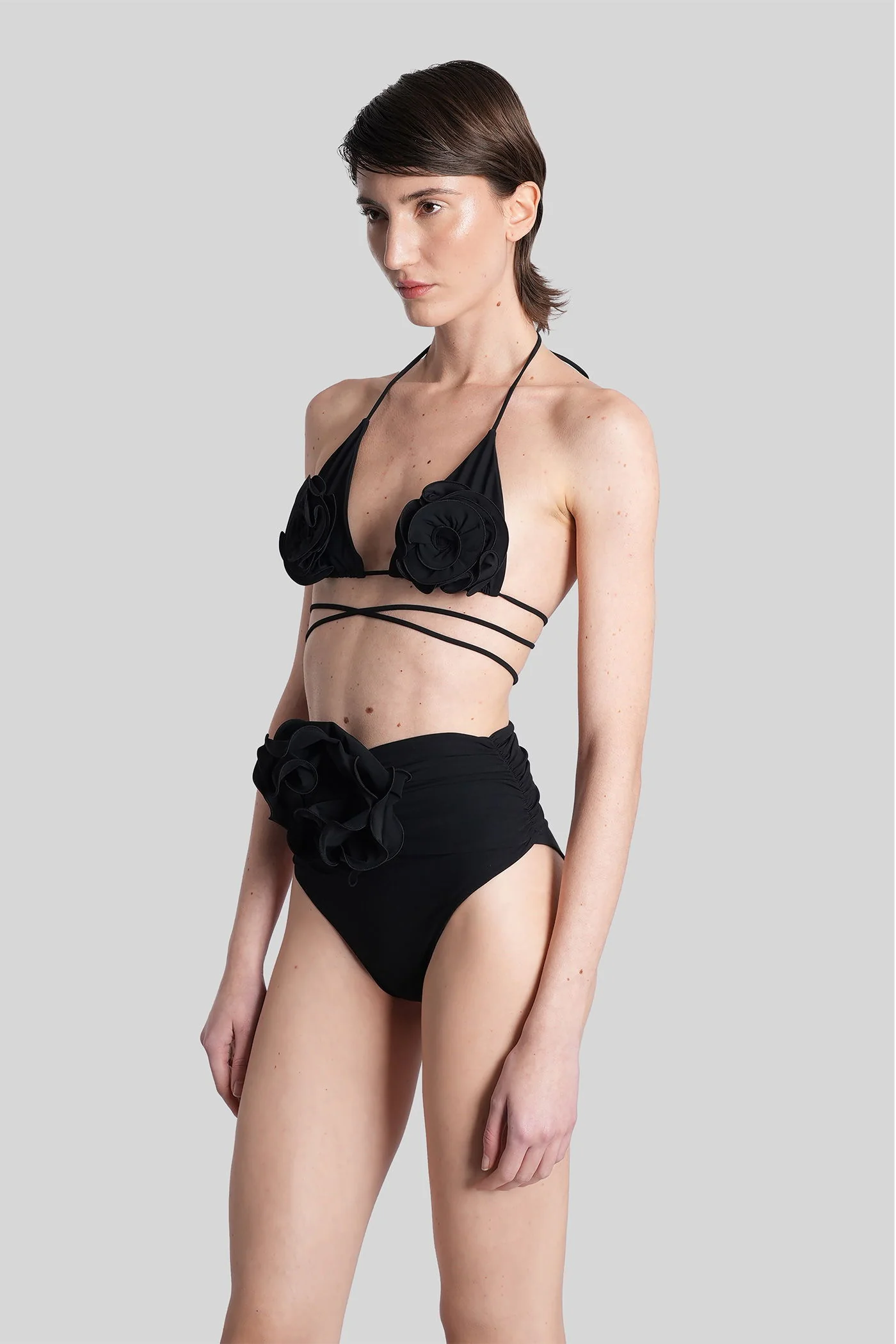Swim bra 01 Beachwear in black polyamide - Image 3