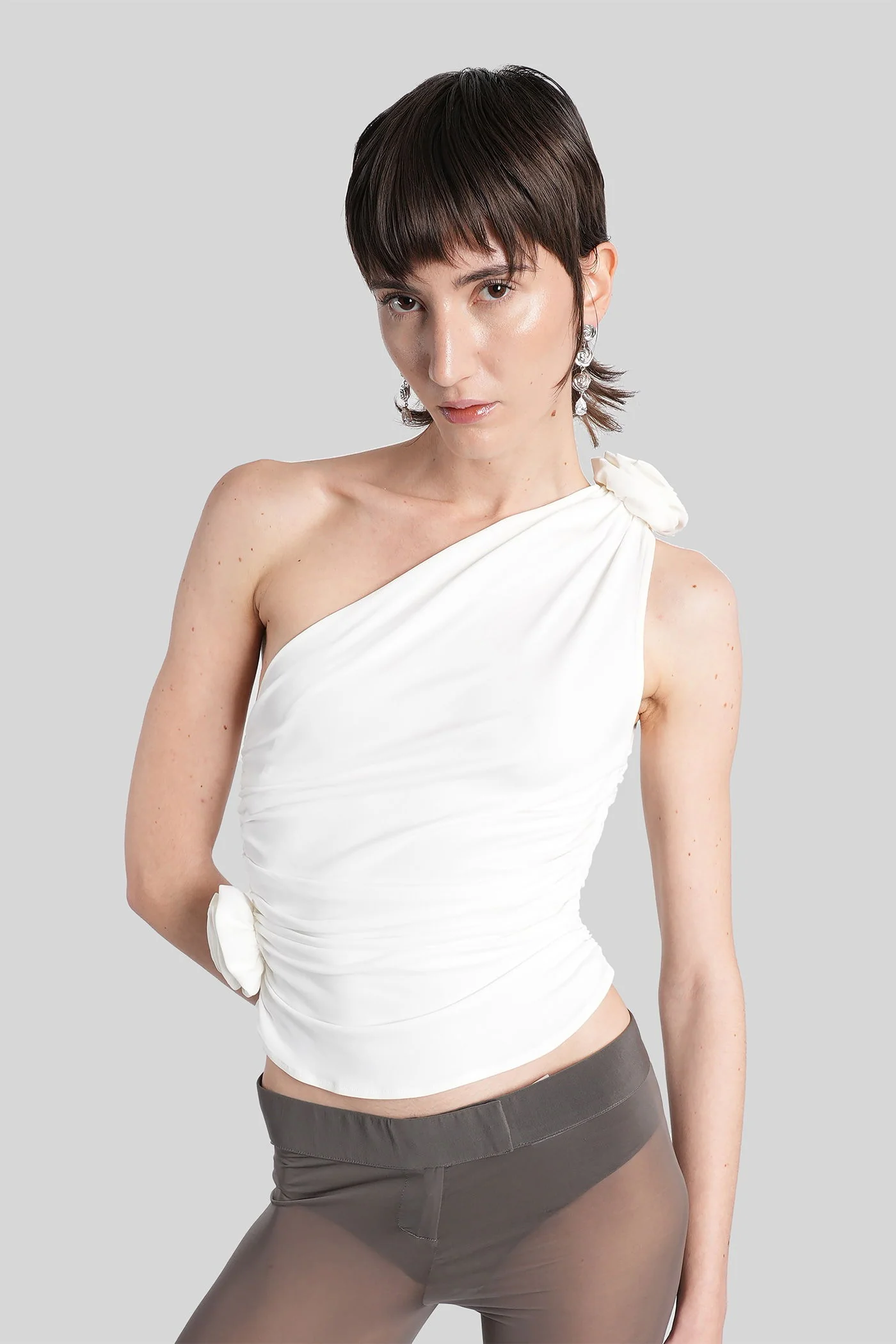Tshirt 01 Topwear in white viscose - Image 2