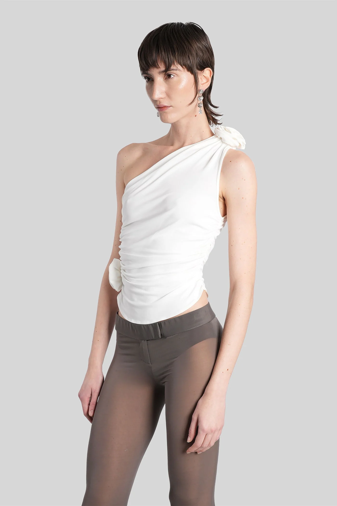 Tshirt 01 Topwear in white viscose - Image 4