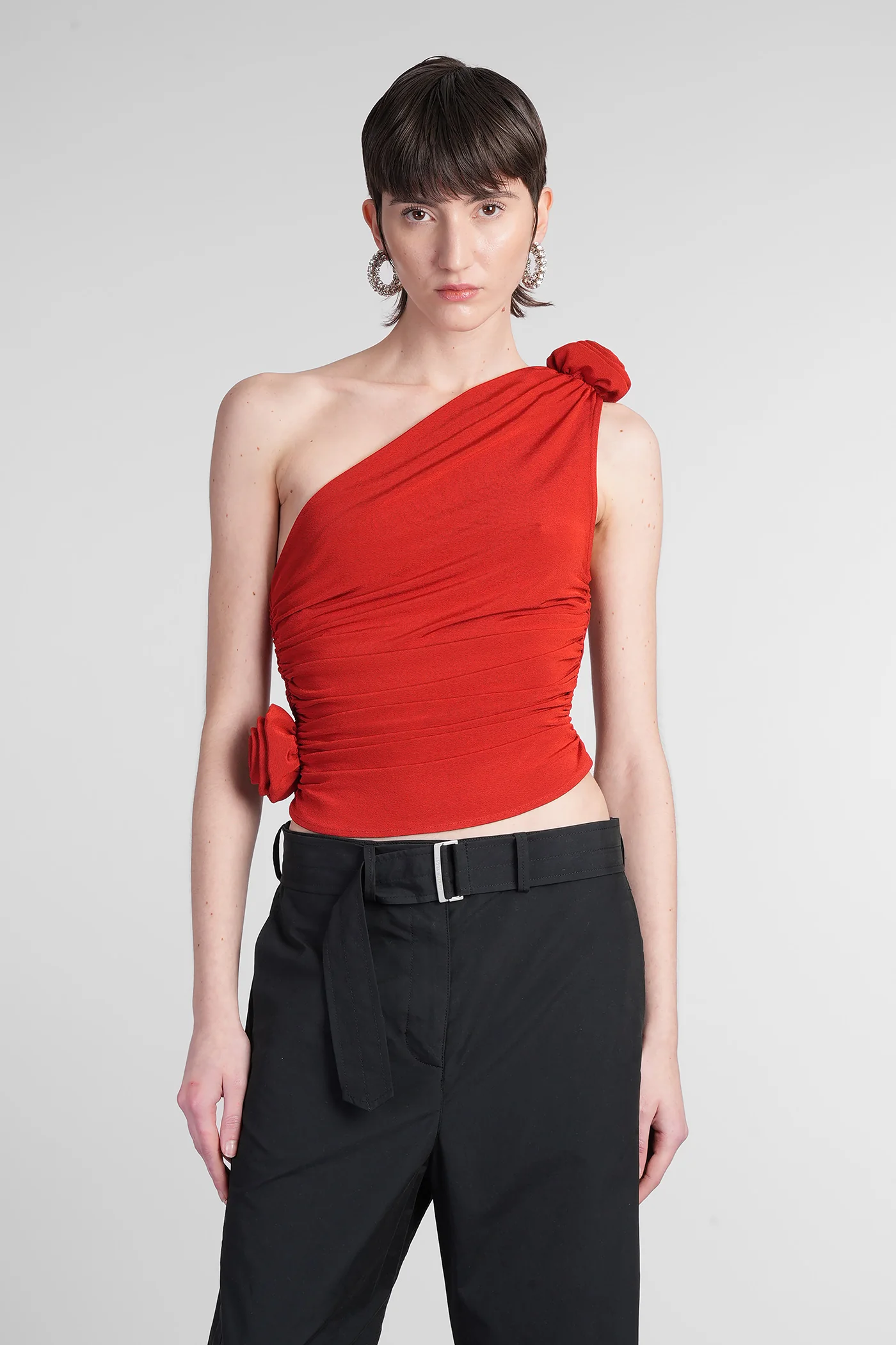 Tshirt 02 Topwear in red viscose