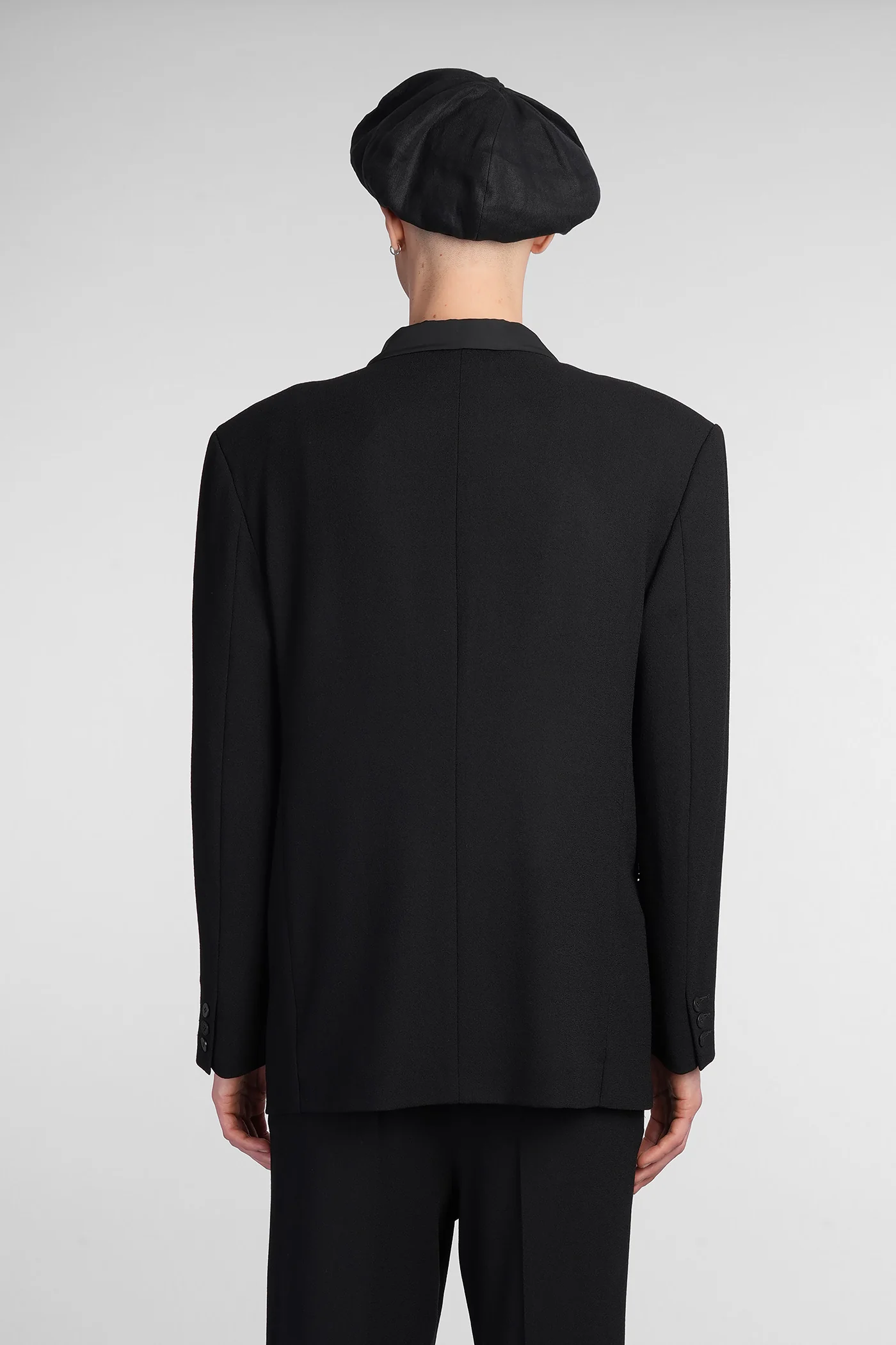 Blazer in black wool - Image 3