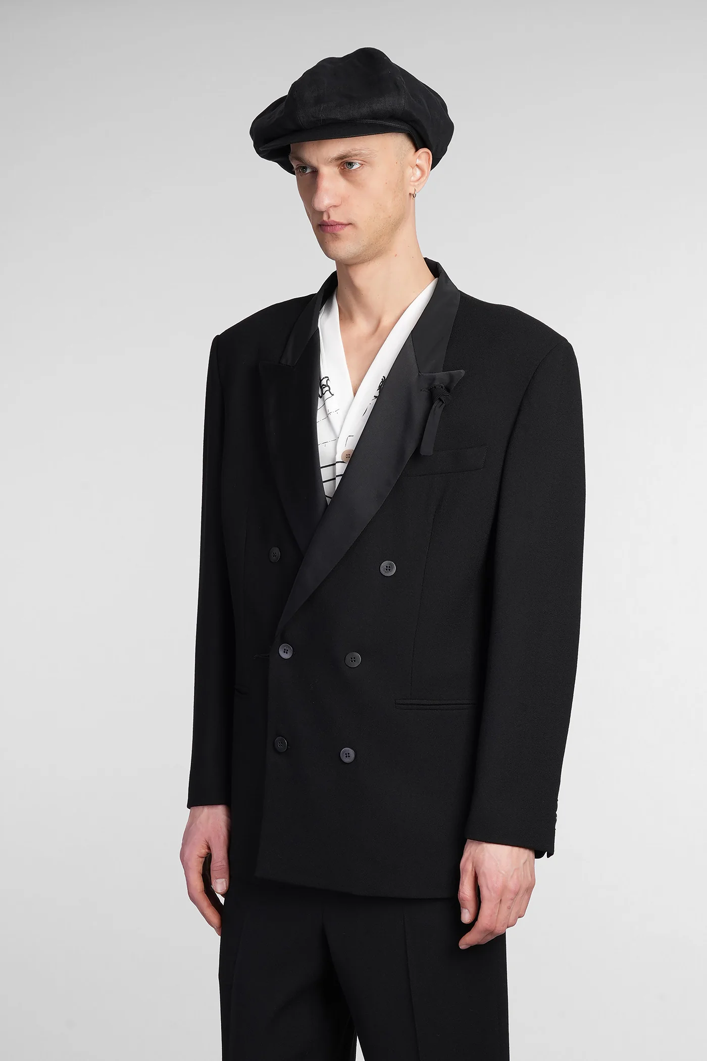 Blazer in black wool - Image 4