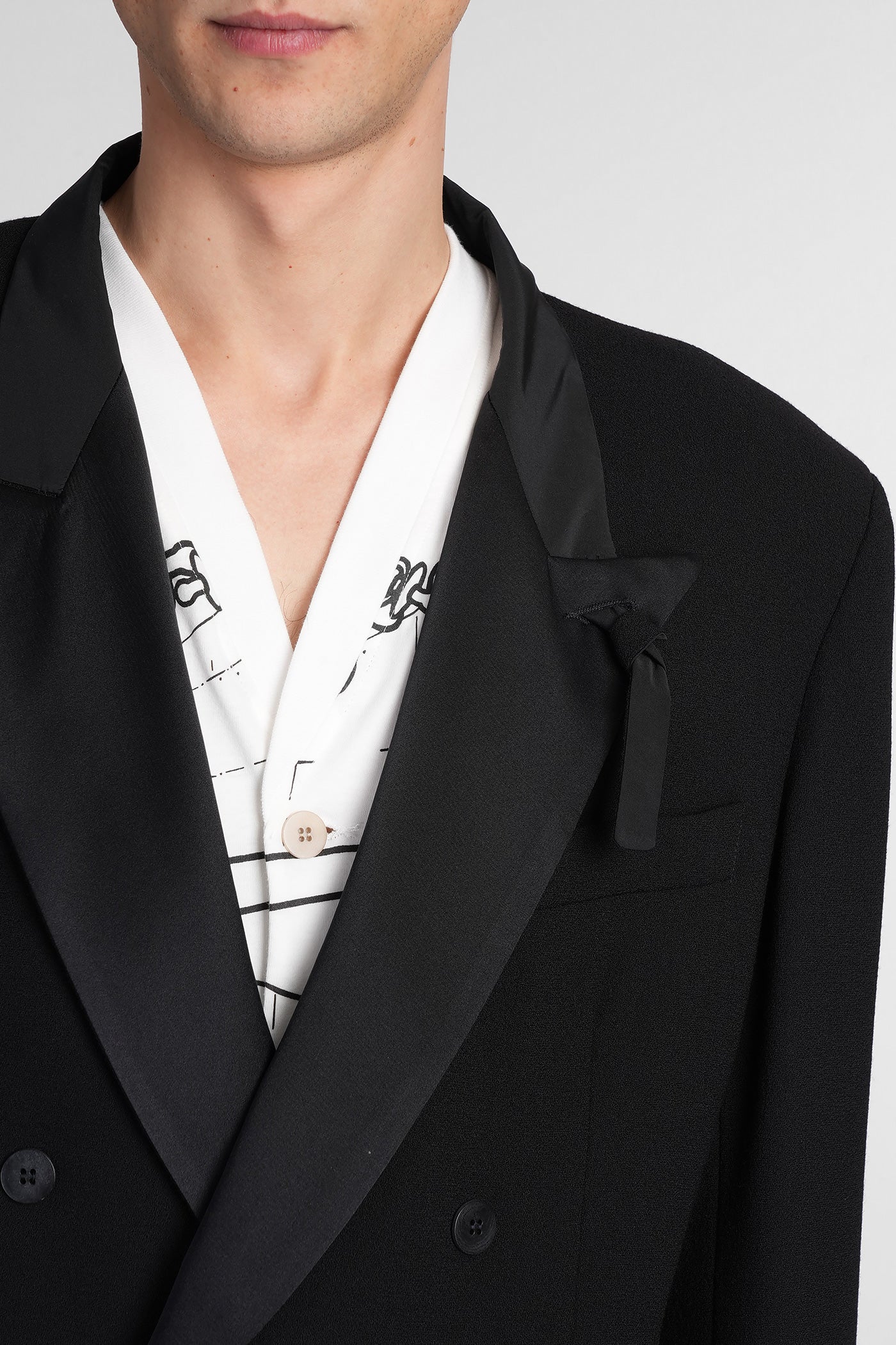 Blazer in black wool - Image 5