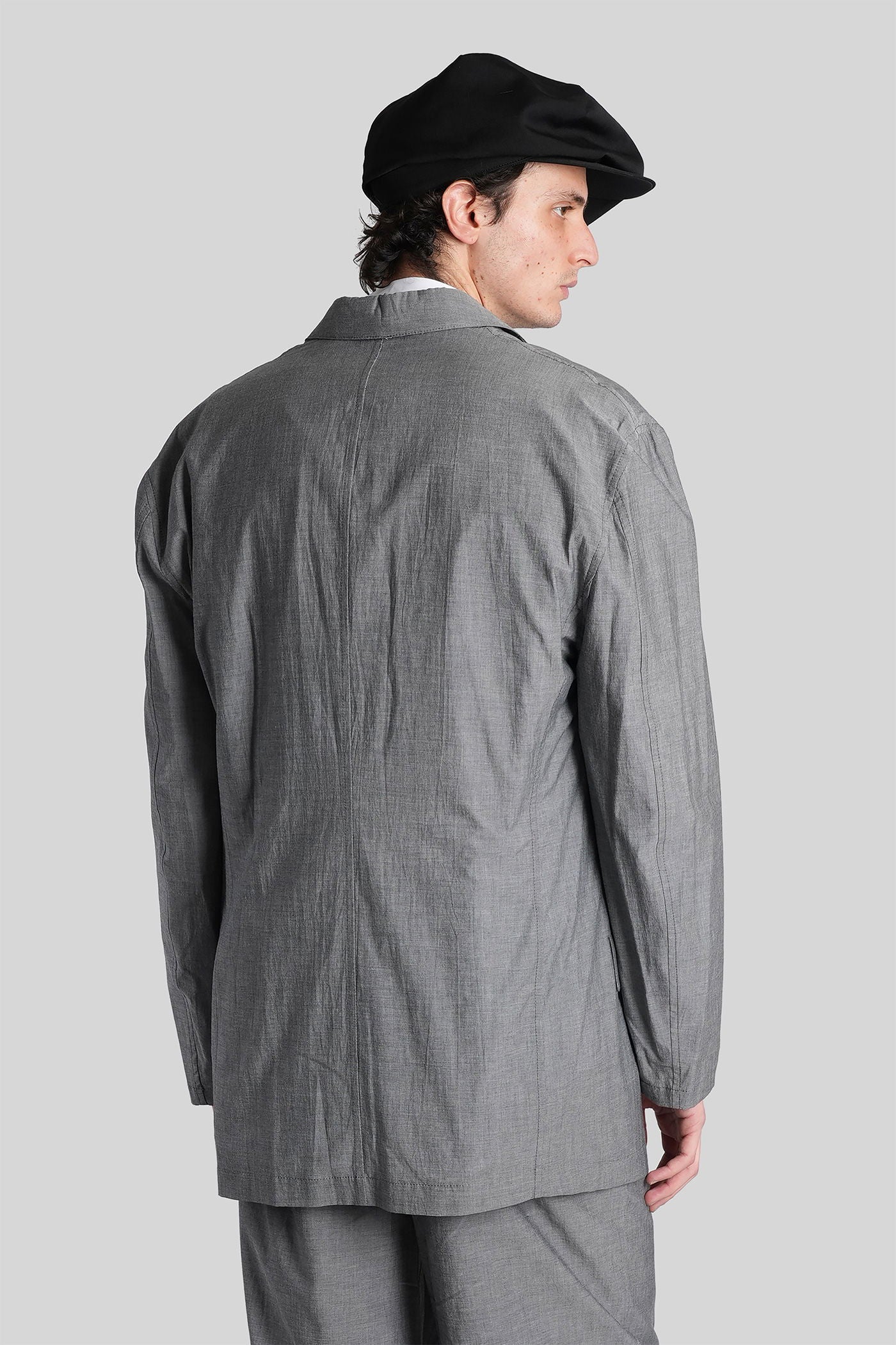 Blazer in grey cotton - Image 2
