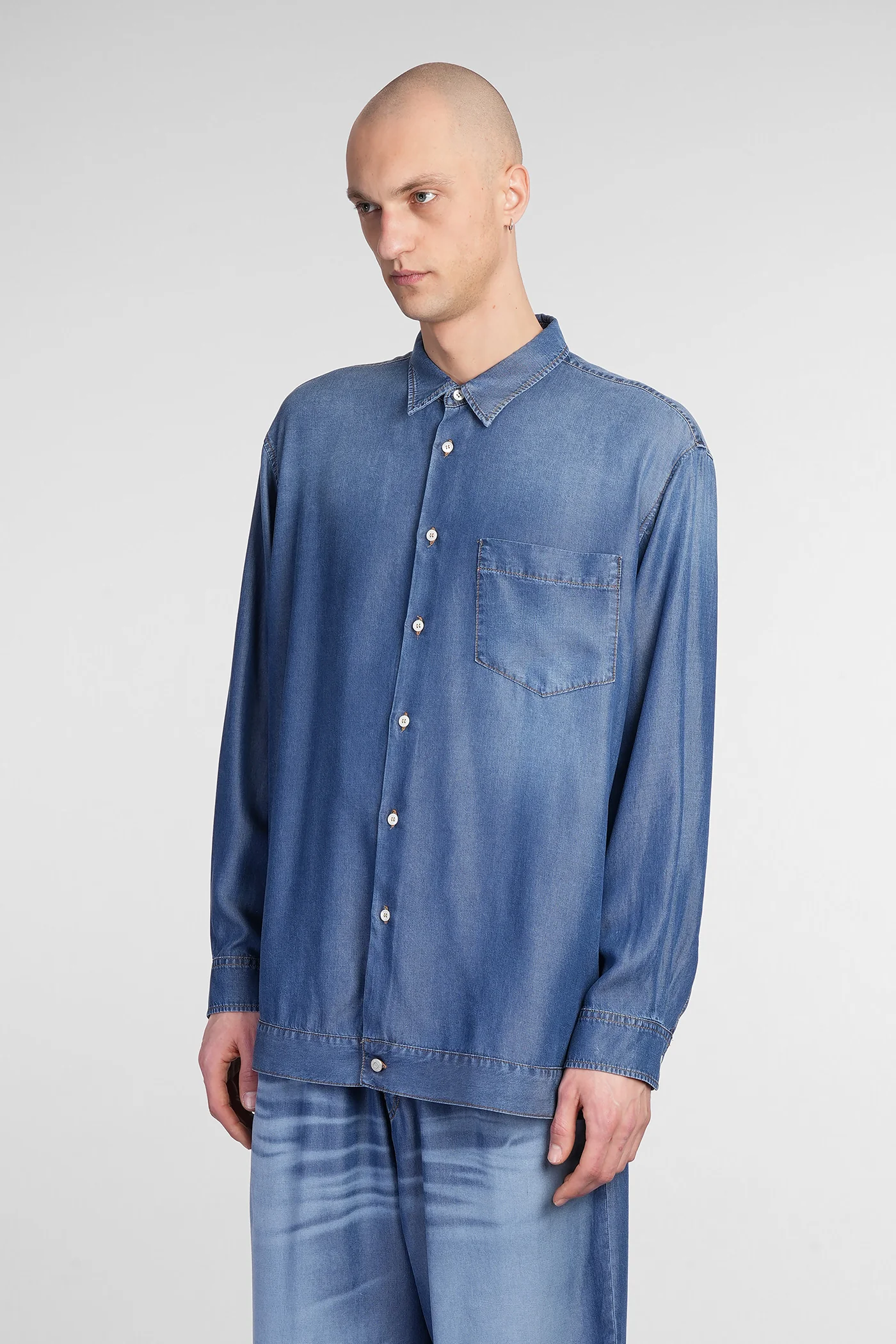 Shirt in blue denim - Image 4