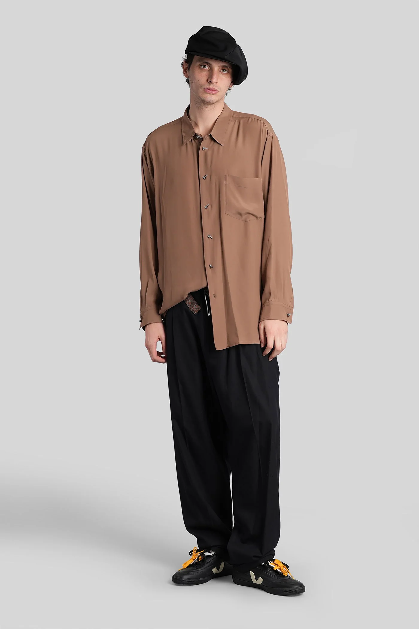 Shirt in brown acetate - Image 2