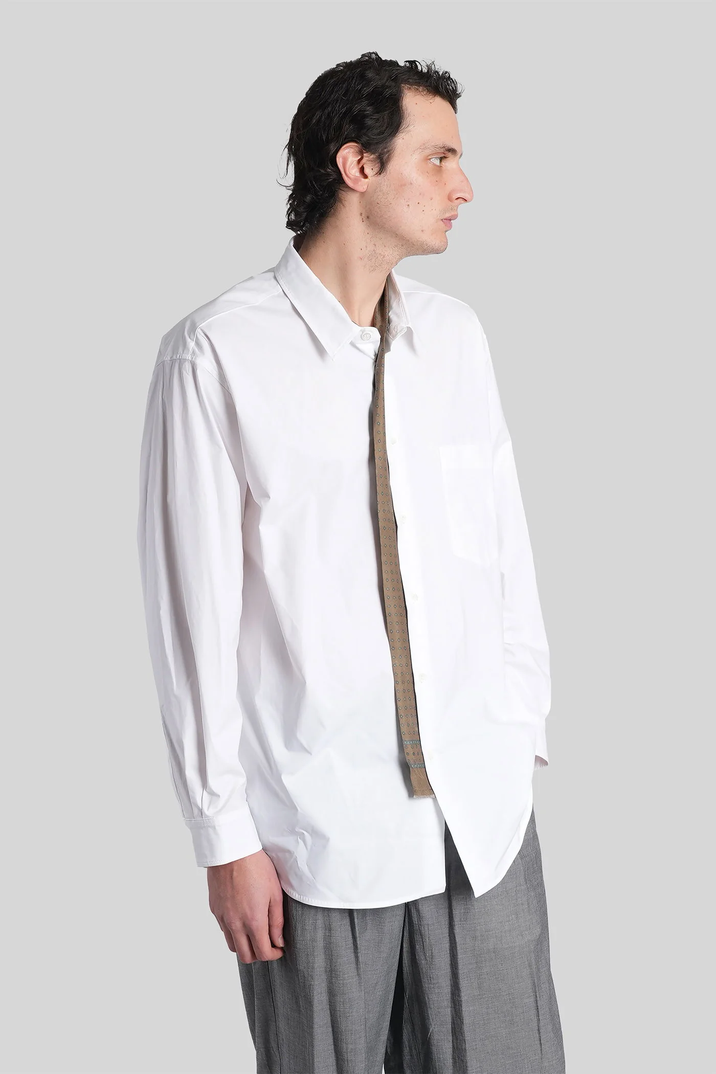Shirt in white cotton - Image 4
