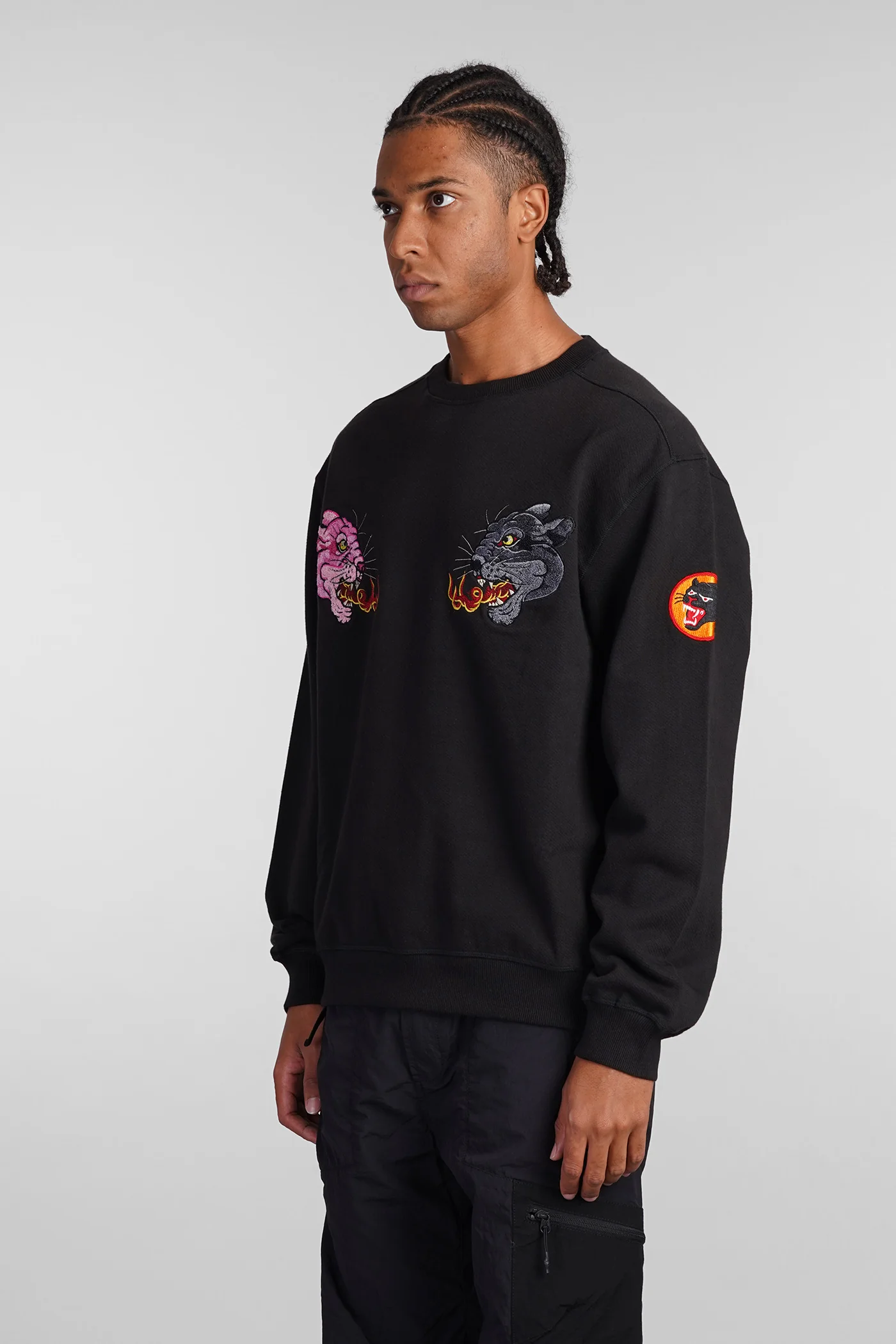 Duality panther Sweatshirt in black cotton - Image 4