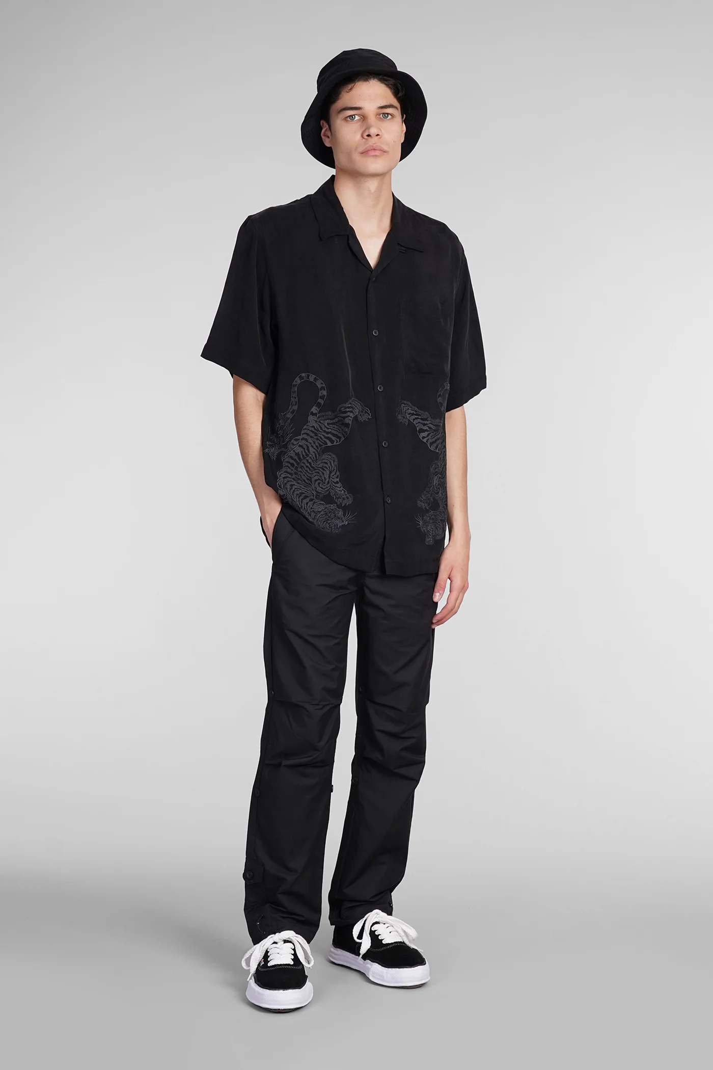 Pants in black cotton - Image 2