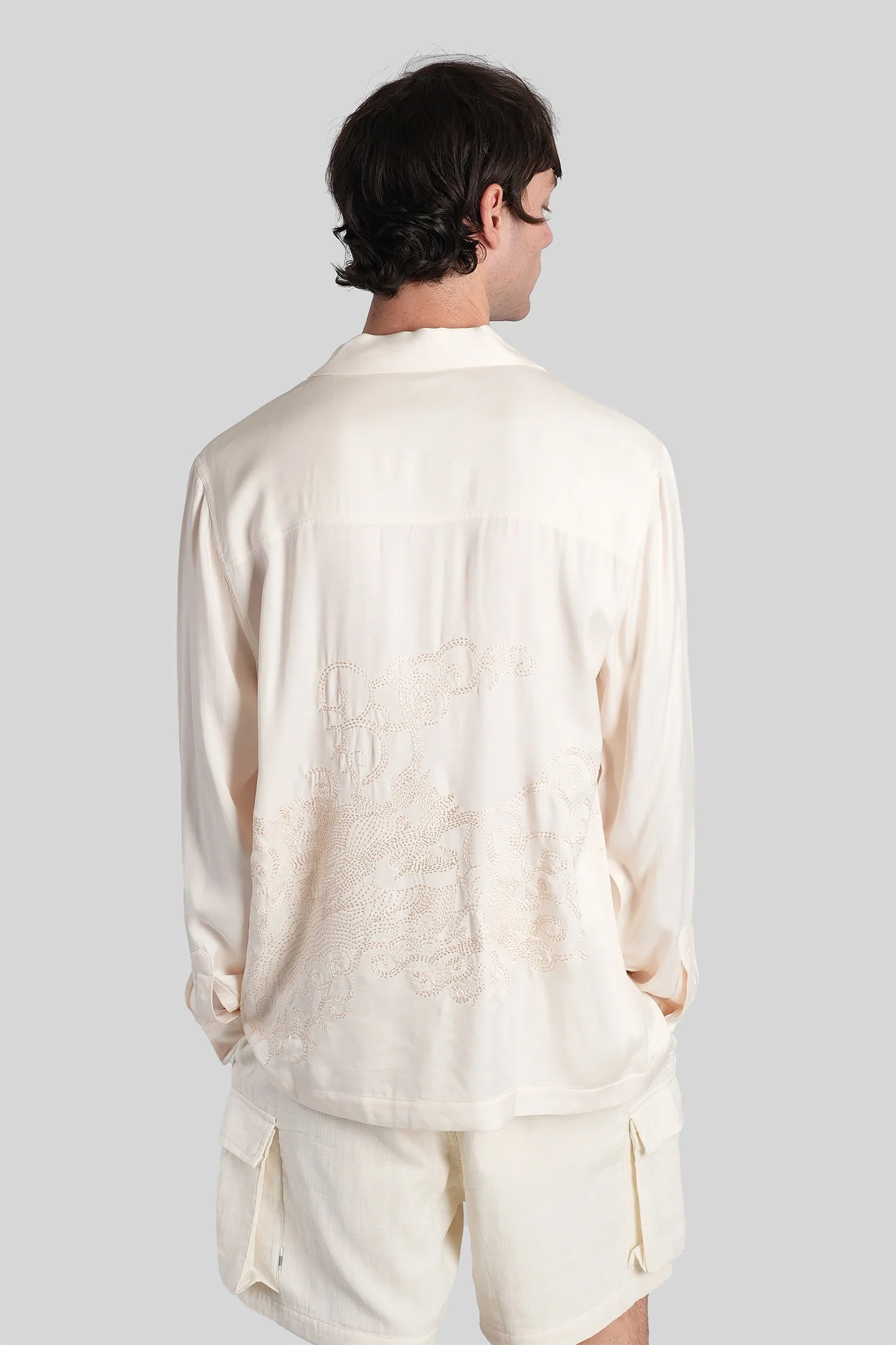 Shirt in beige polyamide polyester - Image 3
