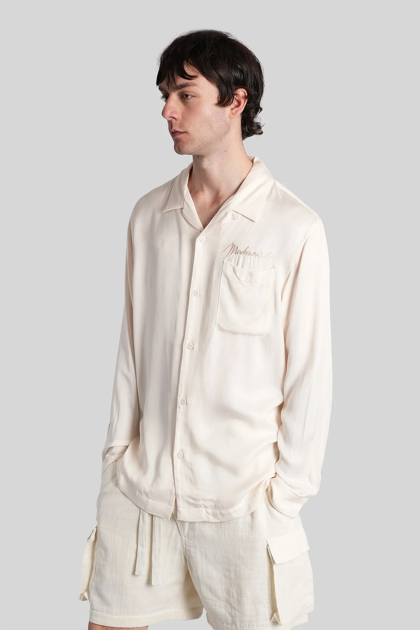 Shirt in beige polyamide polyester - Image 4