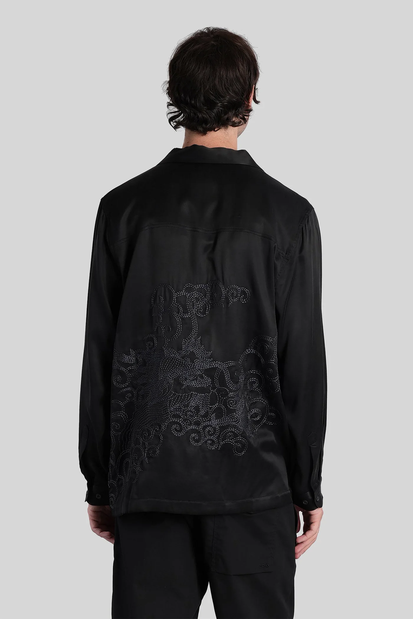 Shirt in black polyamide polyester - Image 3