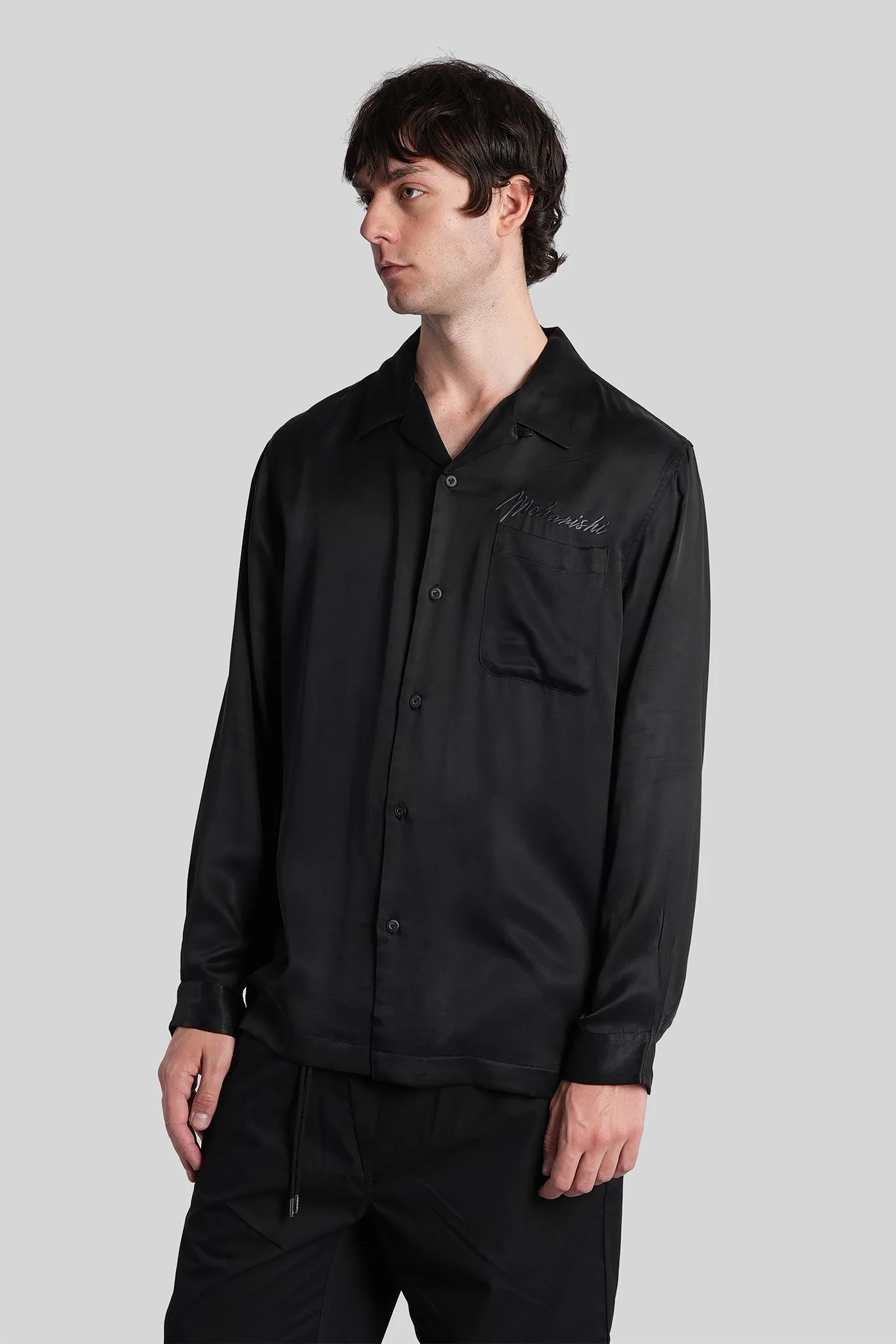 Shirt in black polyamide polyester - Image 4